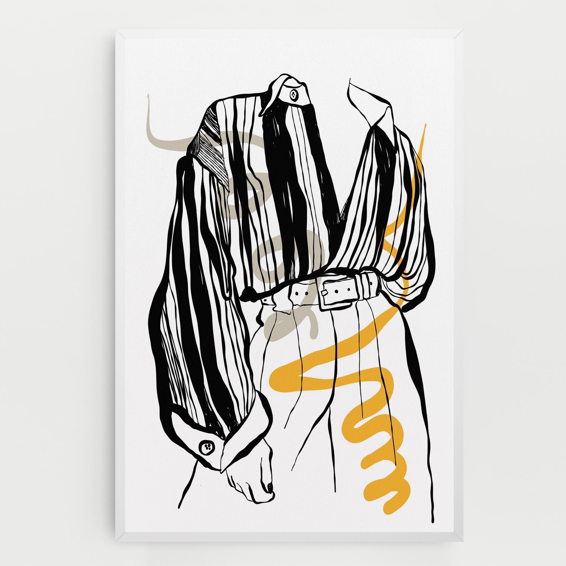 Leinwandbild Modern Outfit Line mockup 0