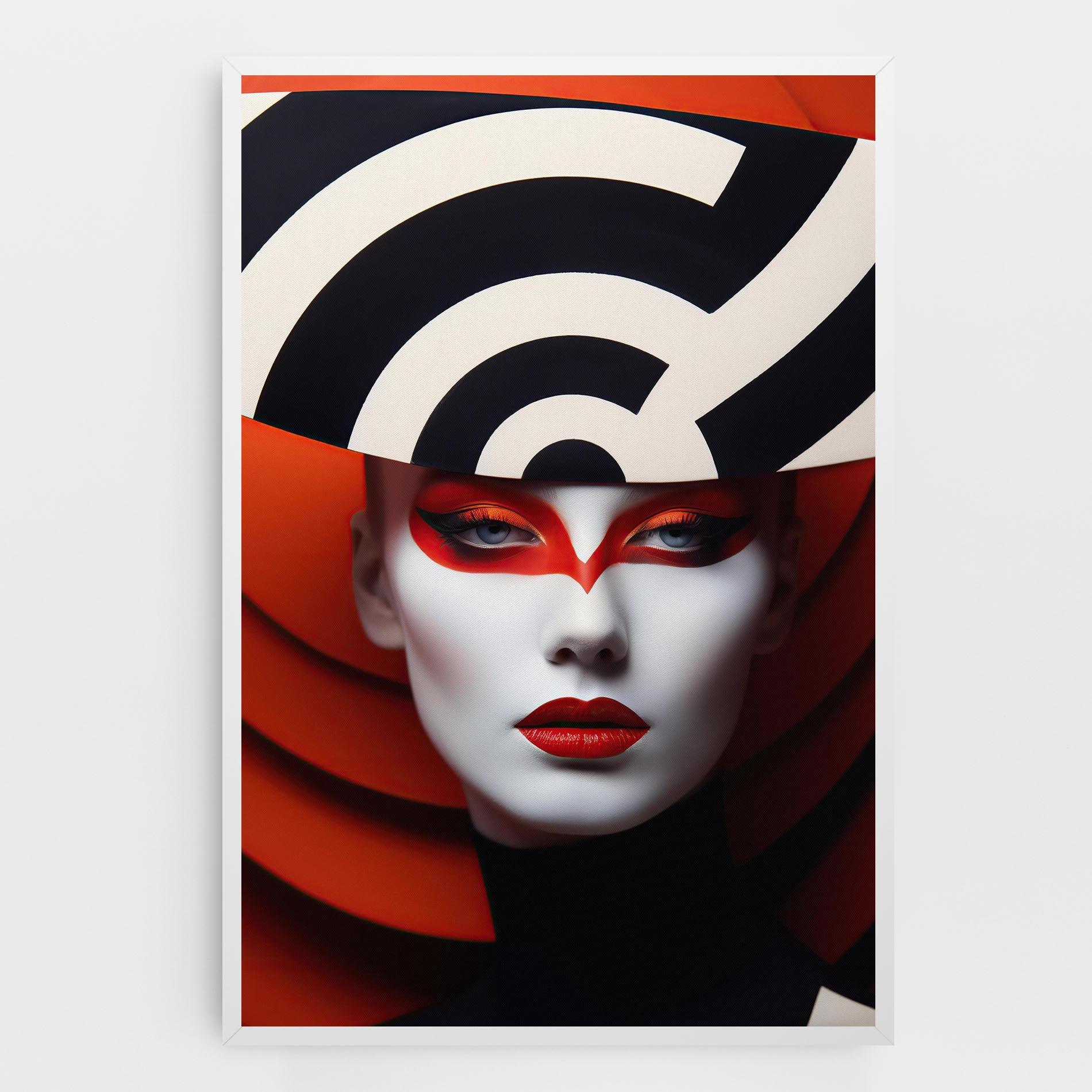 Leinwandbild Red Black Woman Art mockup 0