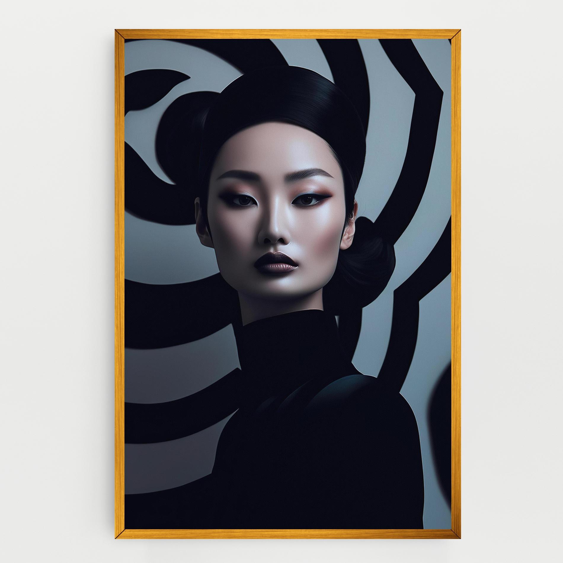 Leinwandbild Asiatic Black Outfit mockup 0