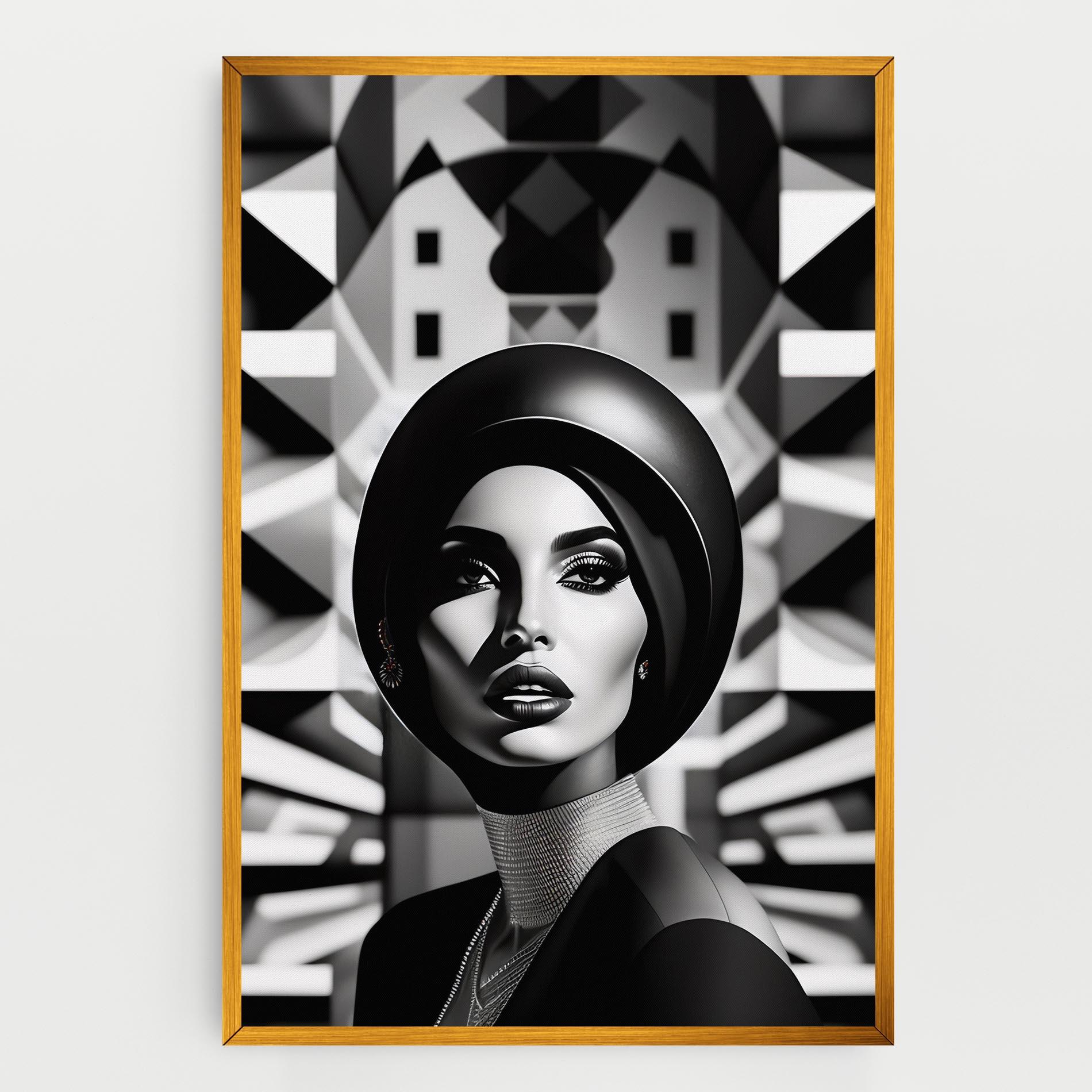 Leinwandbild Big Black Hat mockup 0