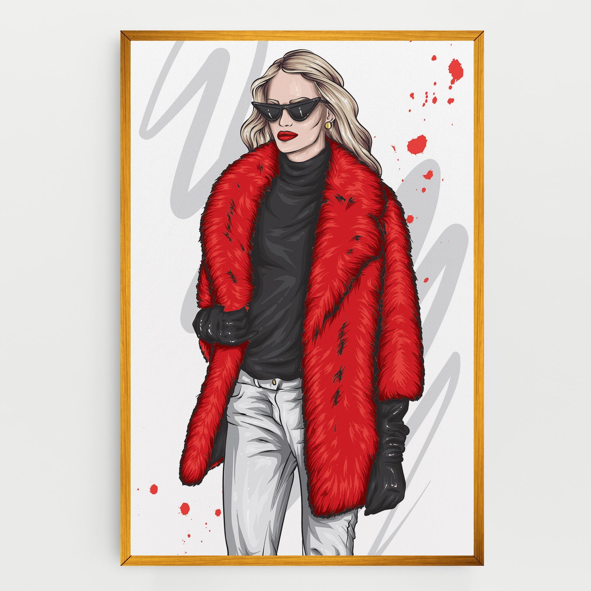 Leinwandbild Black Blouse Woman mockup 0