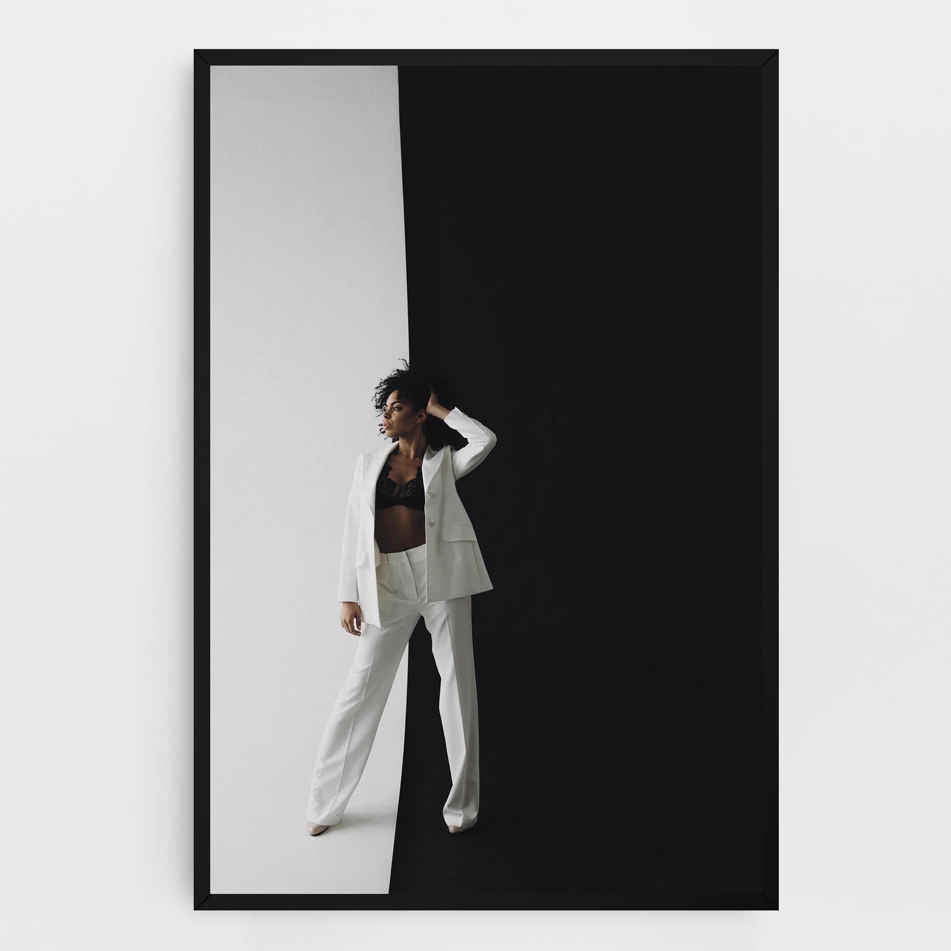 African Girl White Outfit mockup 0