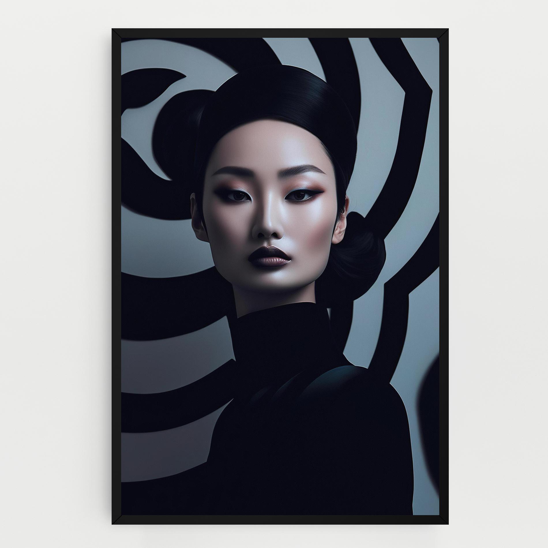 Leinwandbild Asiatic Black Outfit mockup 0