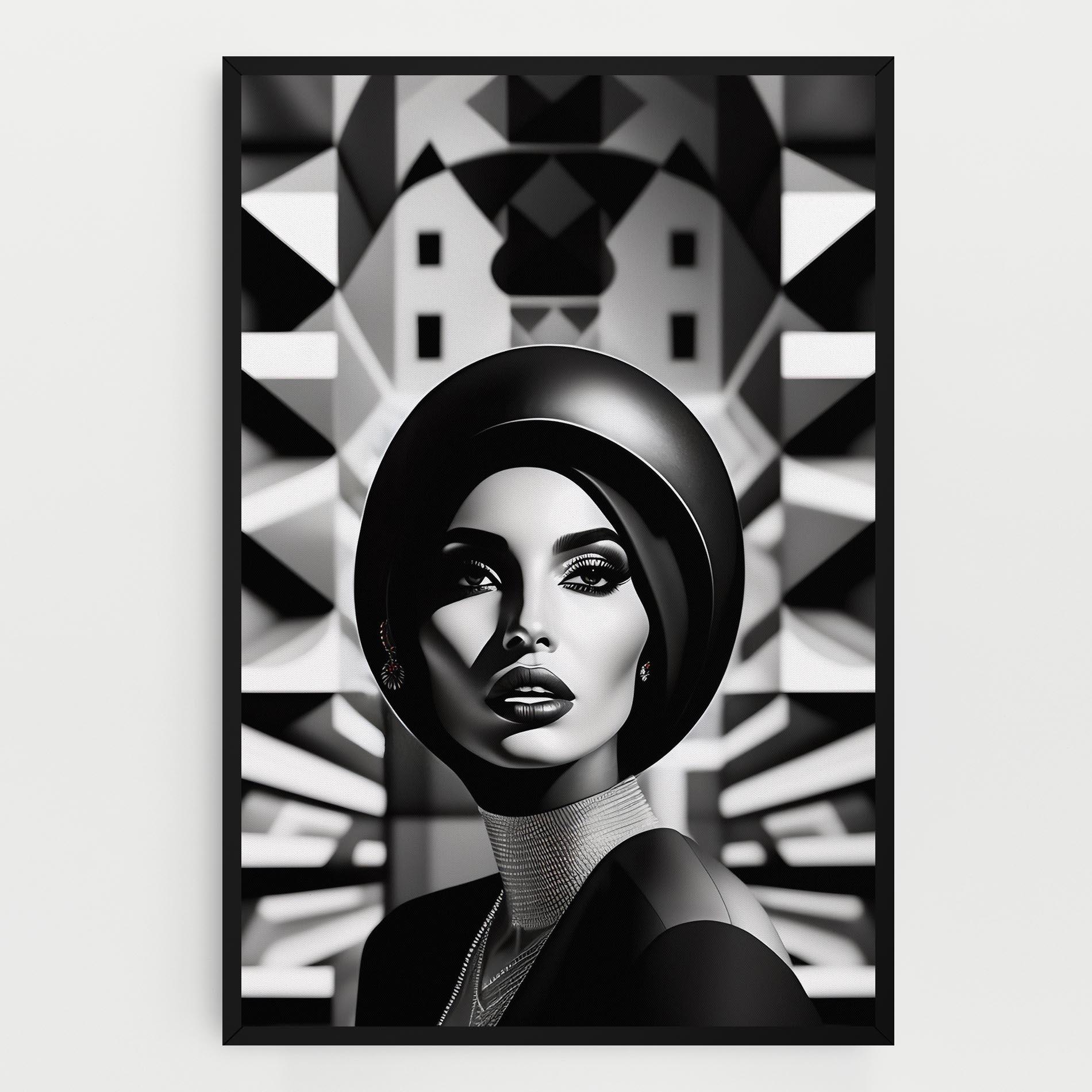 Leinwandbild Big Black Hat mockup 0