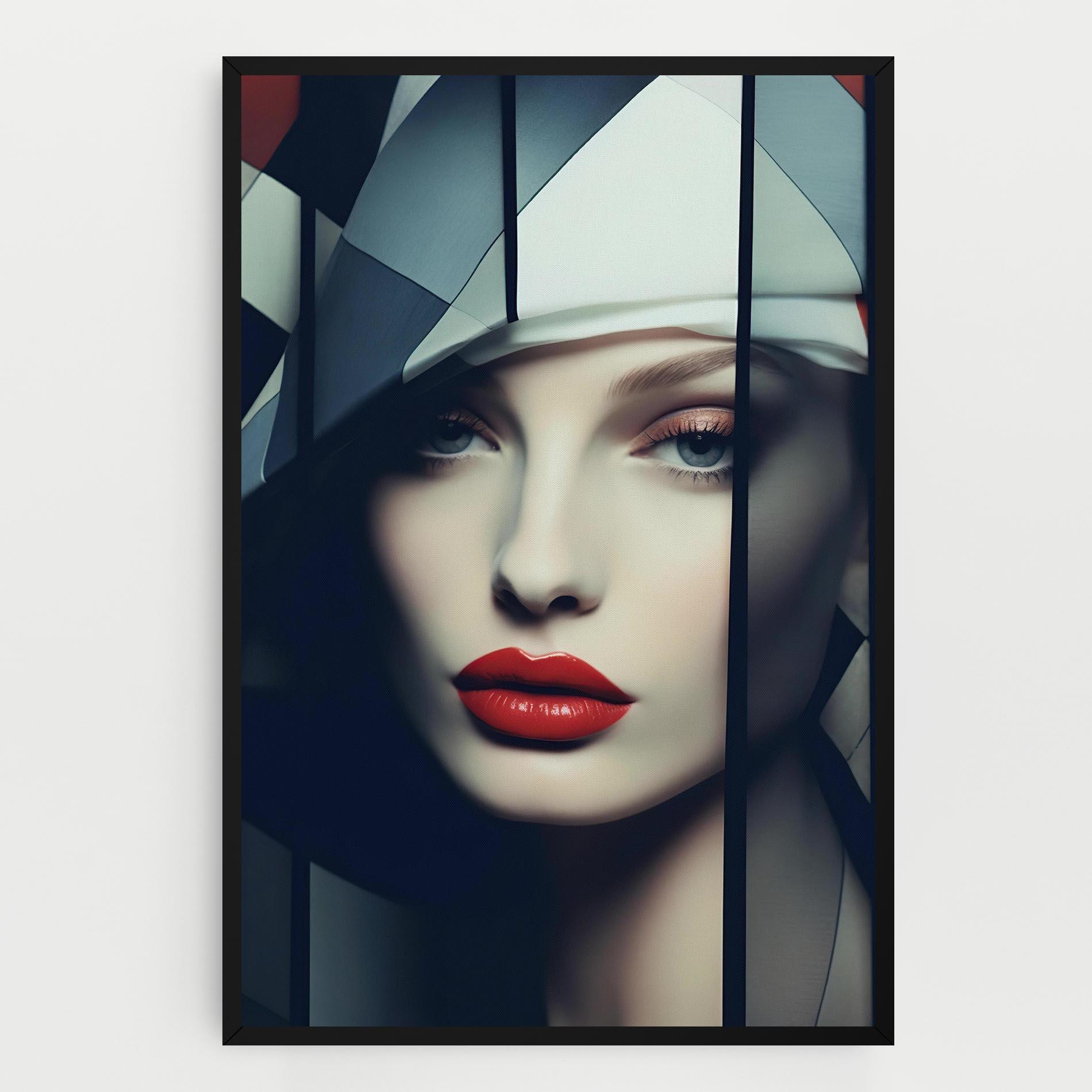Leinwandbild Big Juicy Lips Woman mockup 0