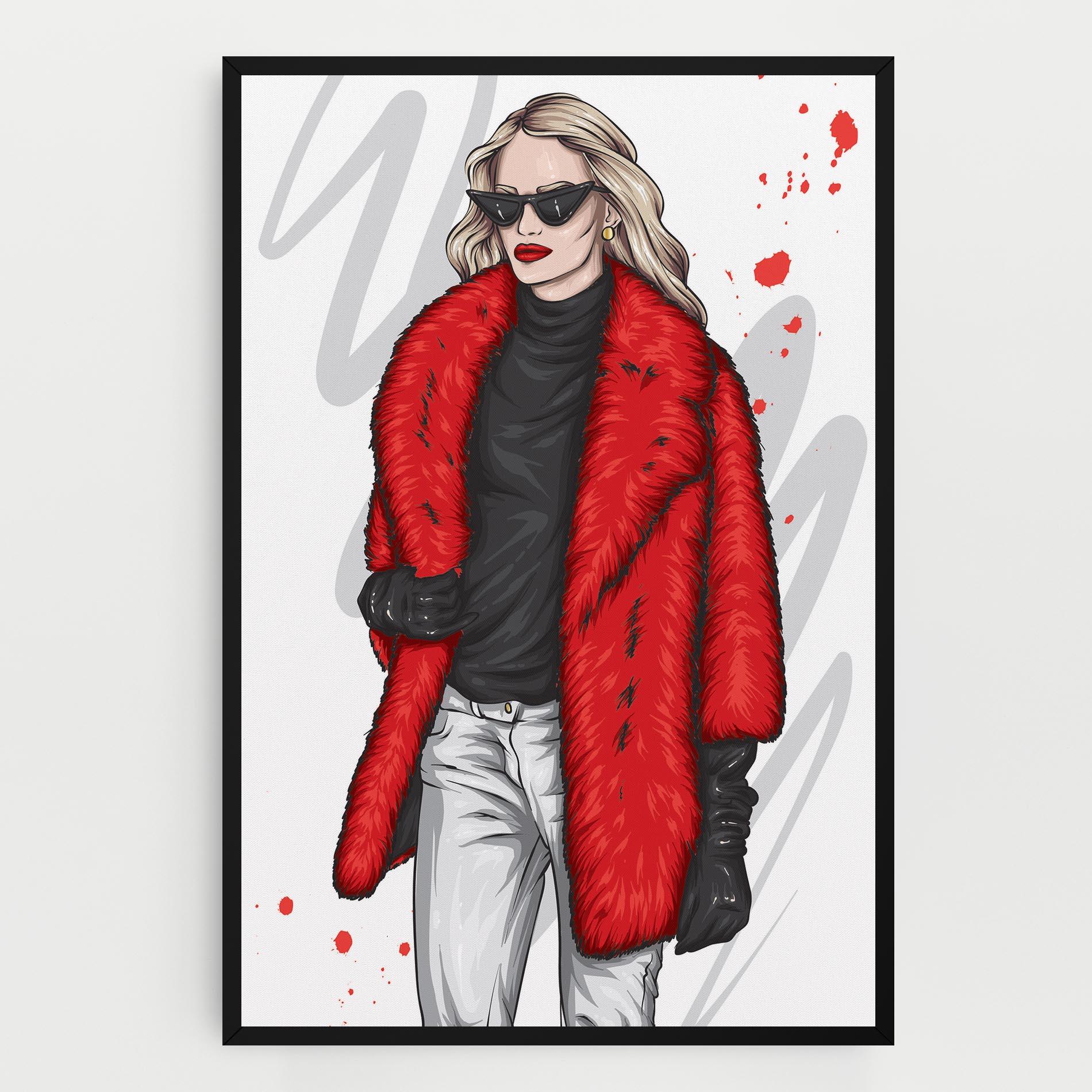 Leinwandbild Black Blouse Woman mockup 0