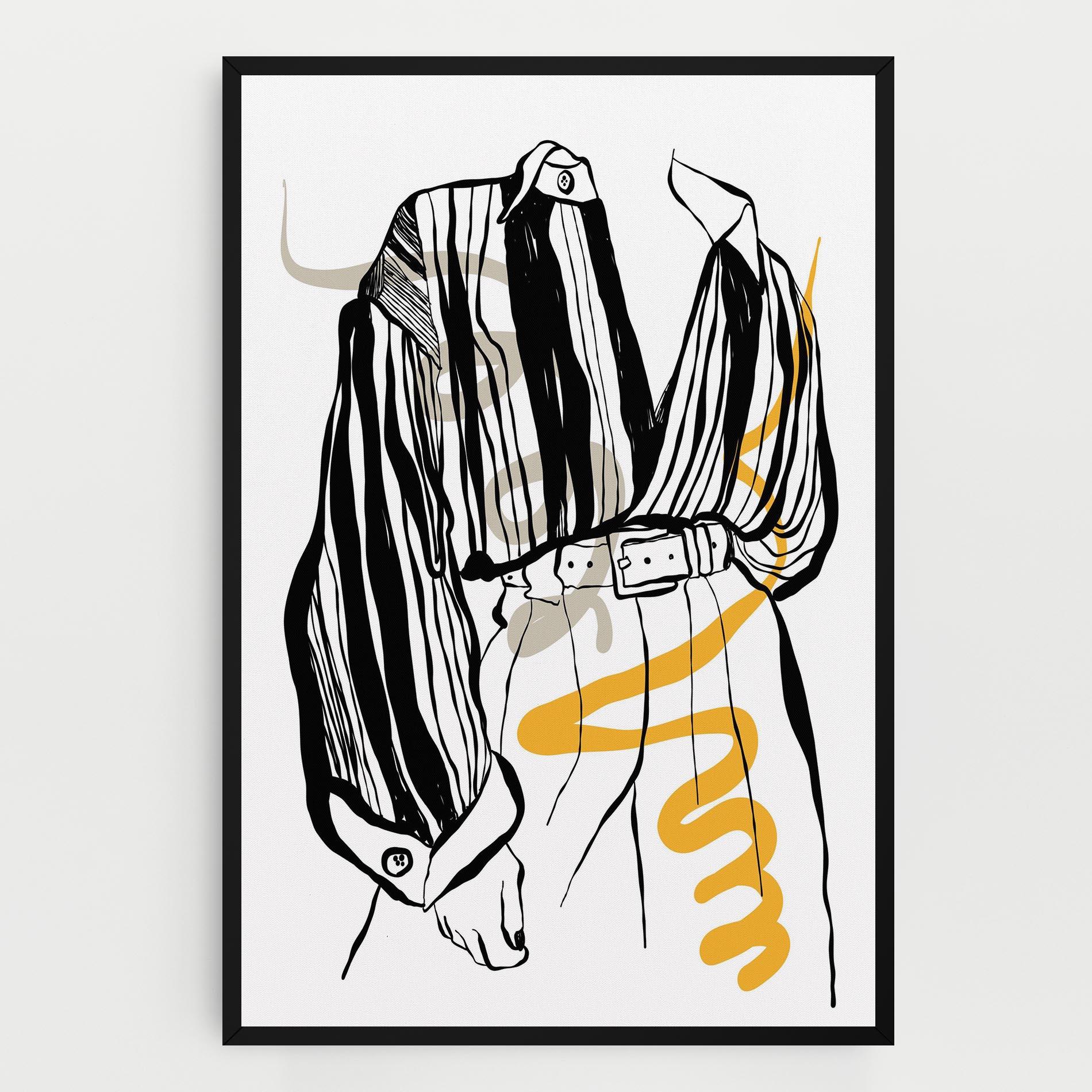 Leinwandbild Modern Outfit Line mockup 0