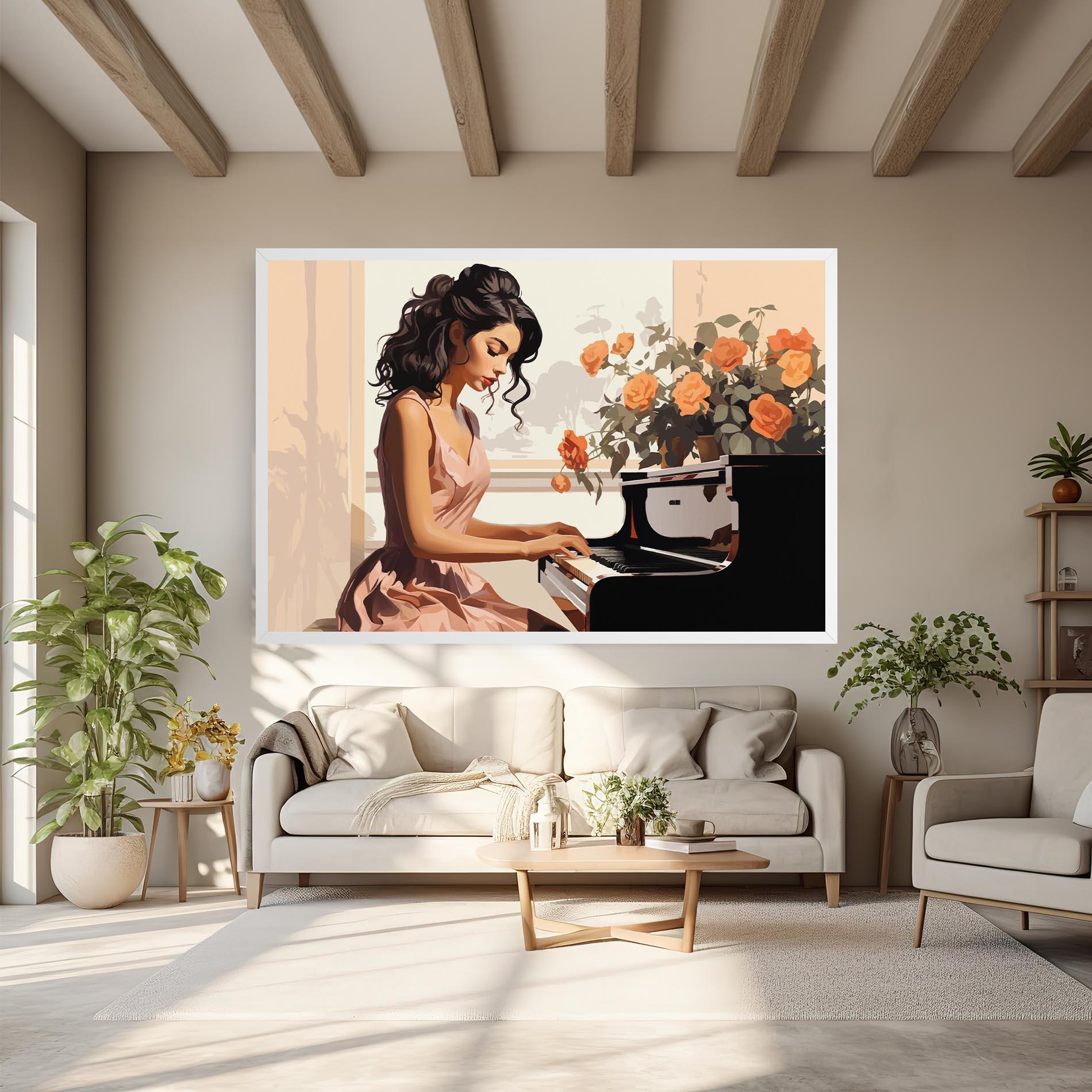 Leinwandbild Singer Painting mockup 6