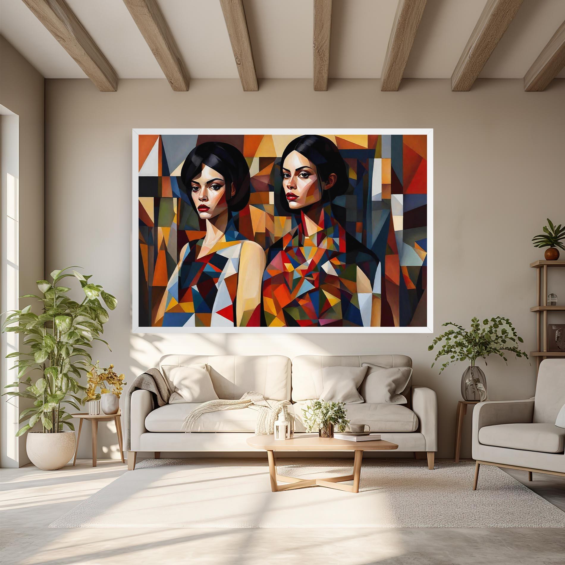 Leinwandbild Young Abstract Women mockup 6