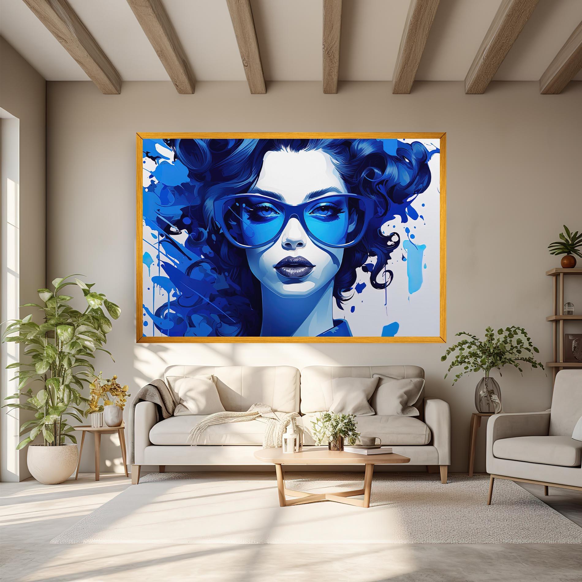 Leinwandbild Big Blue Glasses mockup 6