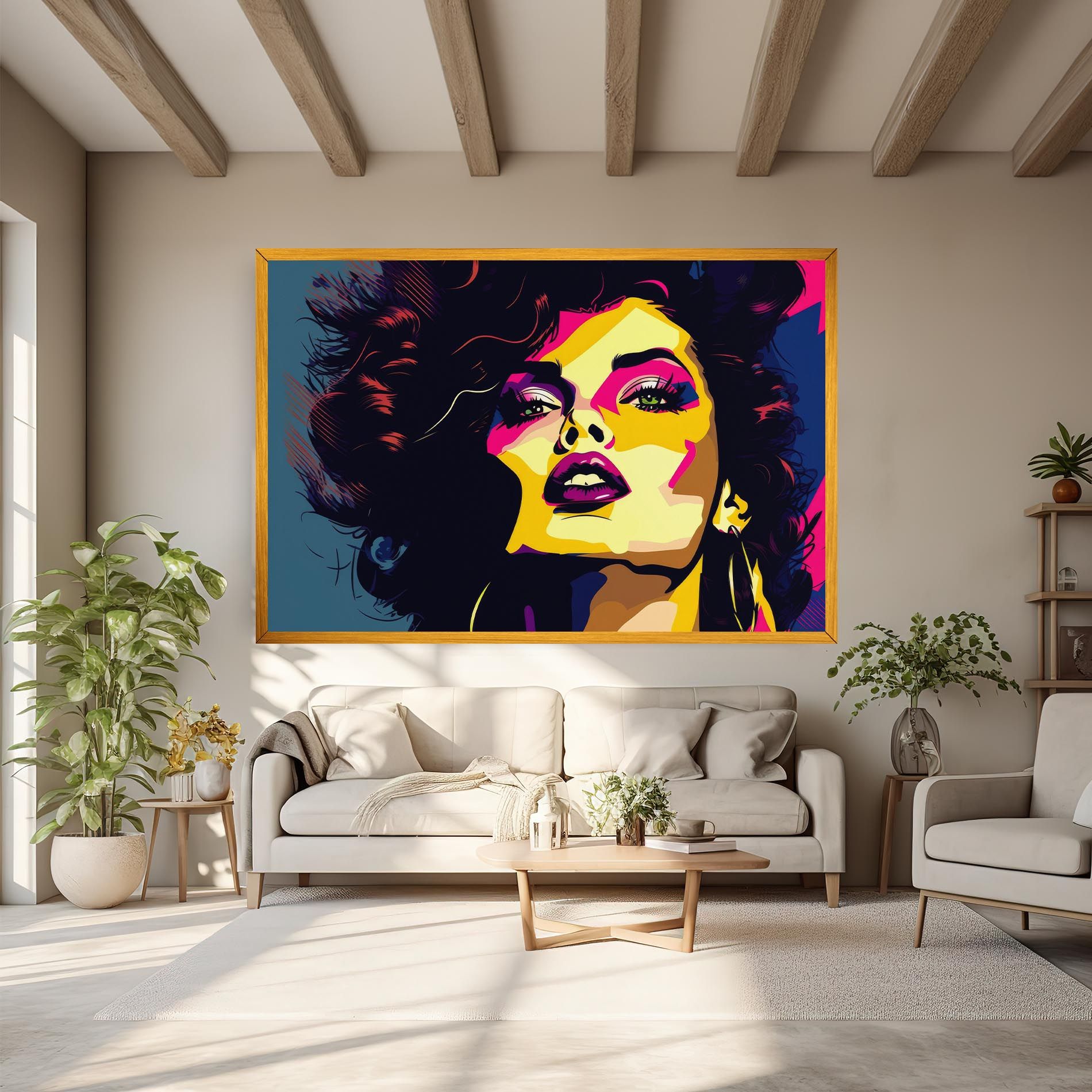 Pop Art Portrait Woman mockup 6