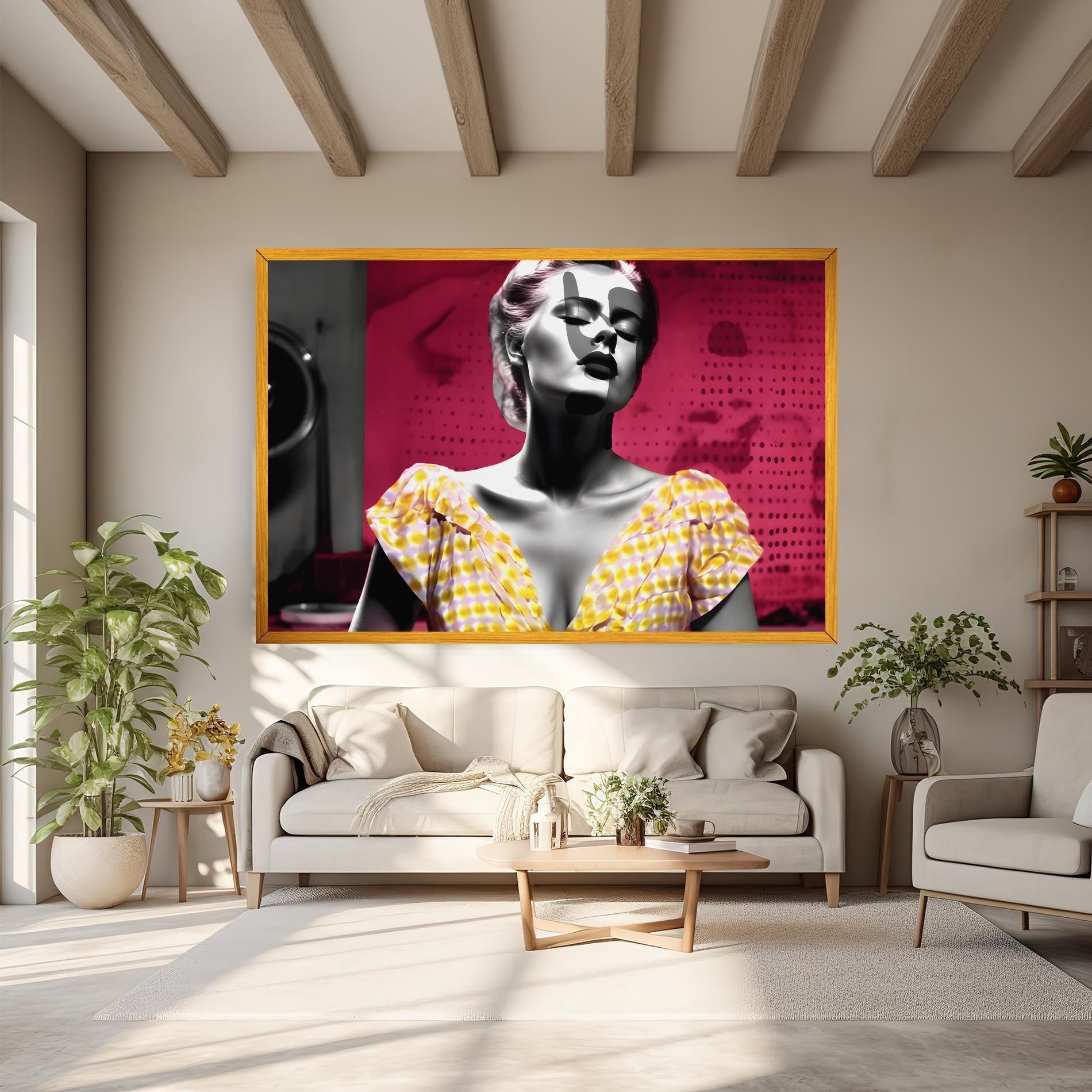 Yellow Dress On Pink mockup 6