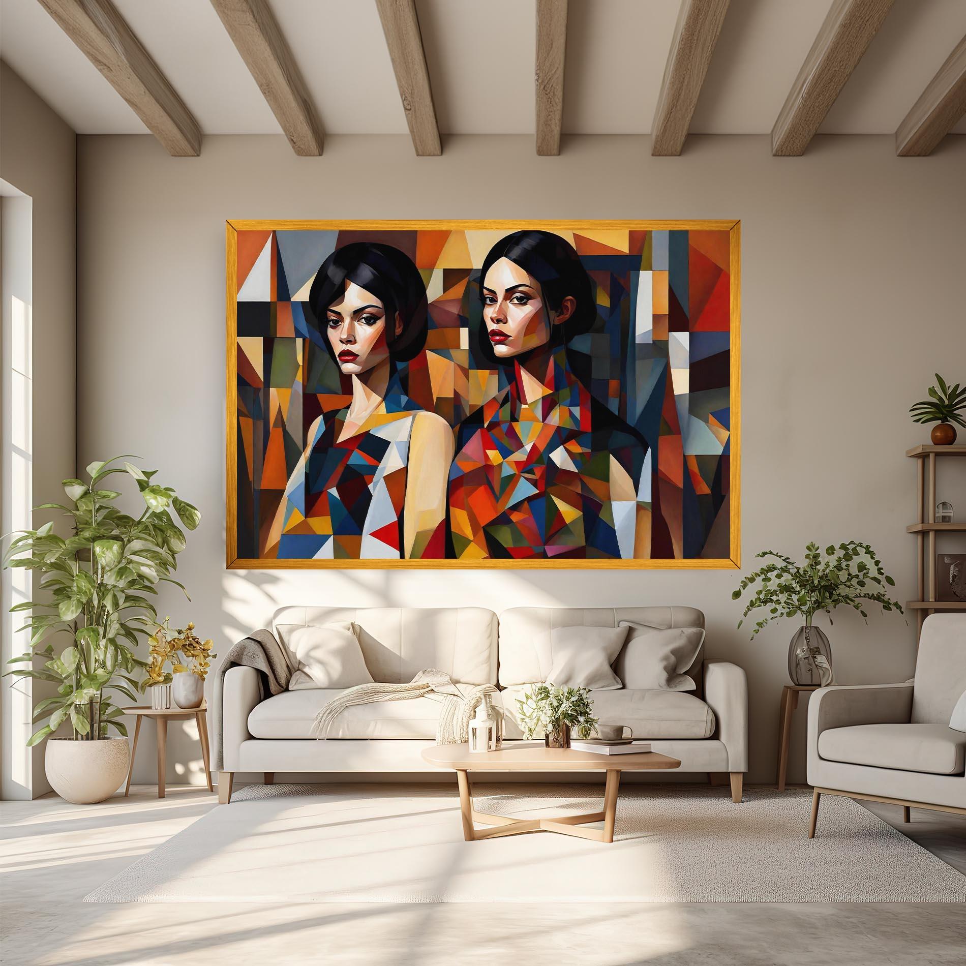 Leinwandbild Young Abstract Women mockup 6