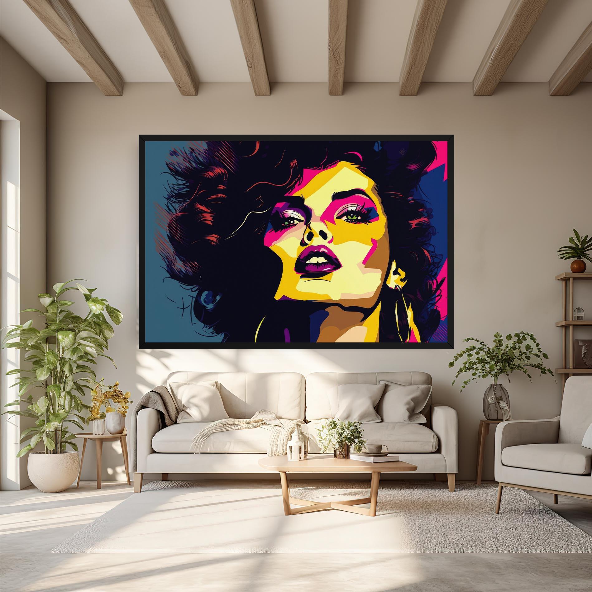Leinwandbild Pop Art Portrait Woman mockup 6