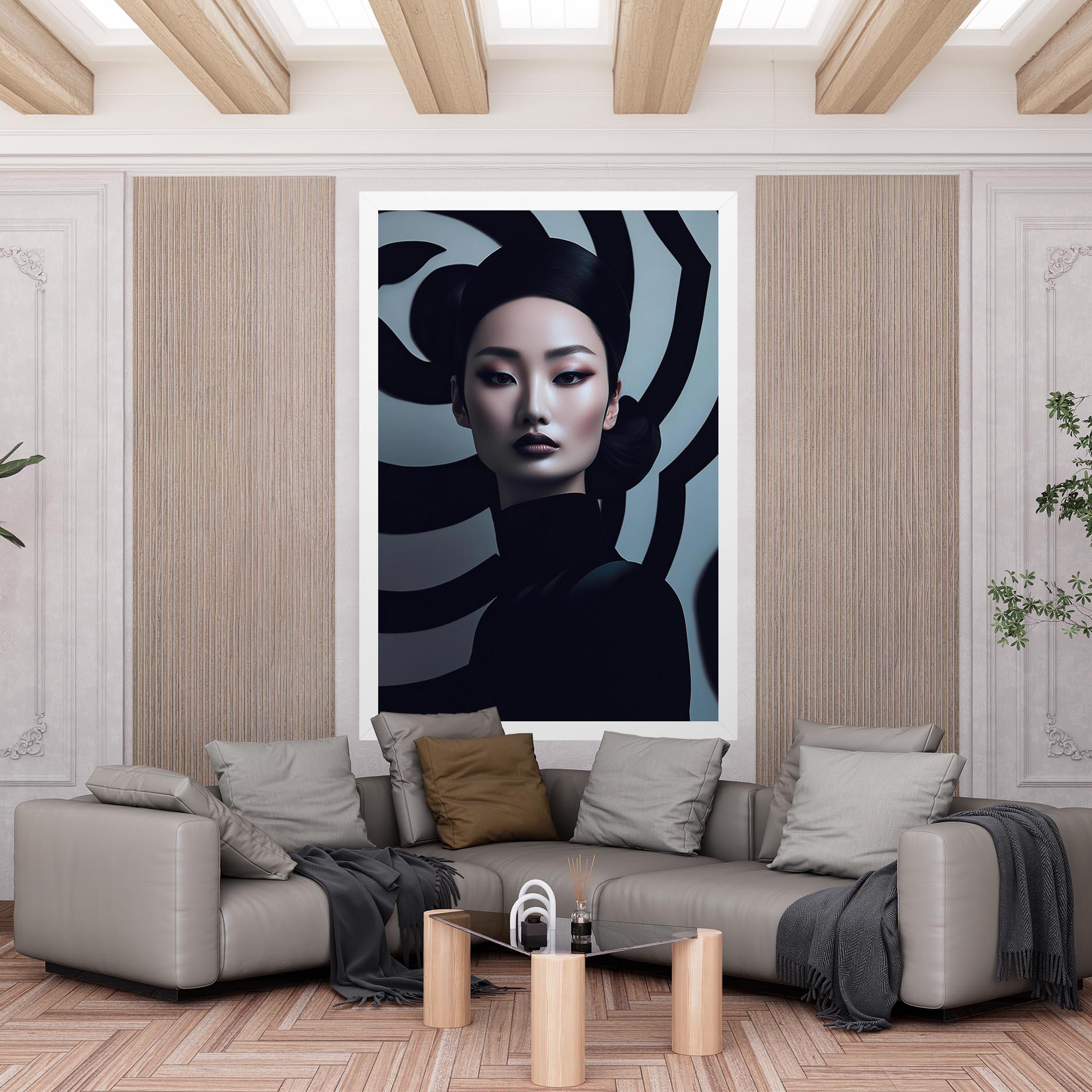Leinwandbild Asiatic Black Outfit mockup 6