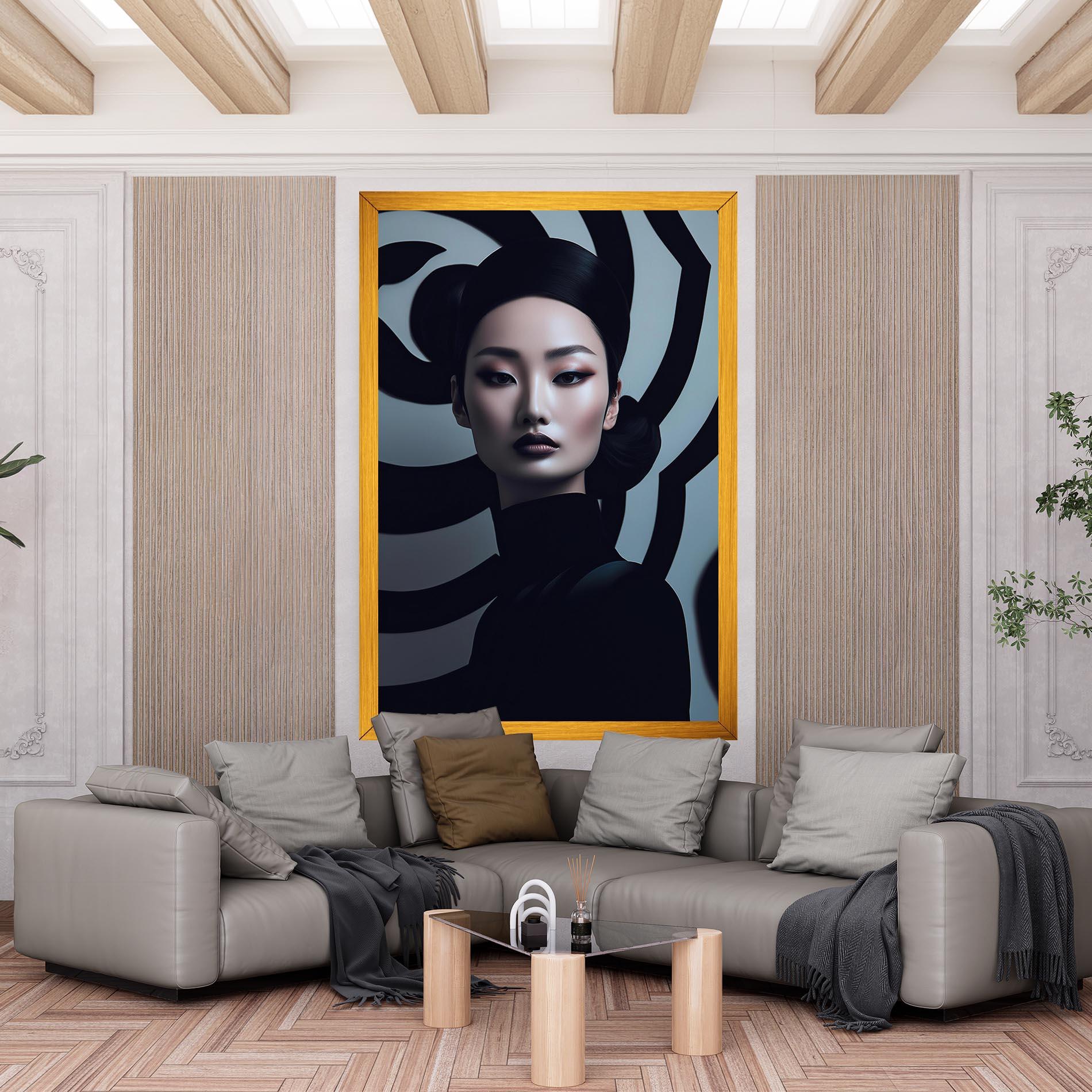 Leinwandbild Asiatic Black Outfit mockup 6