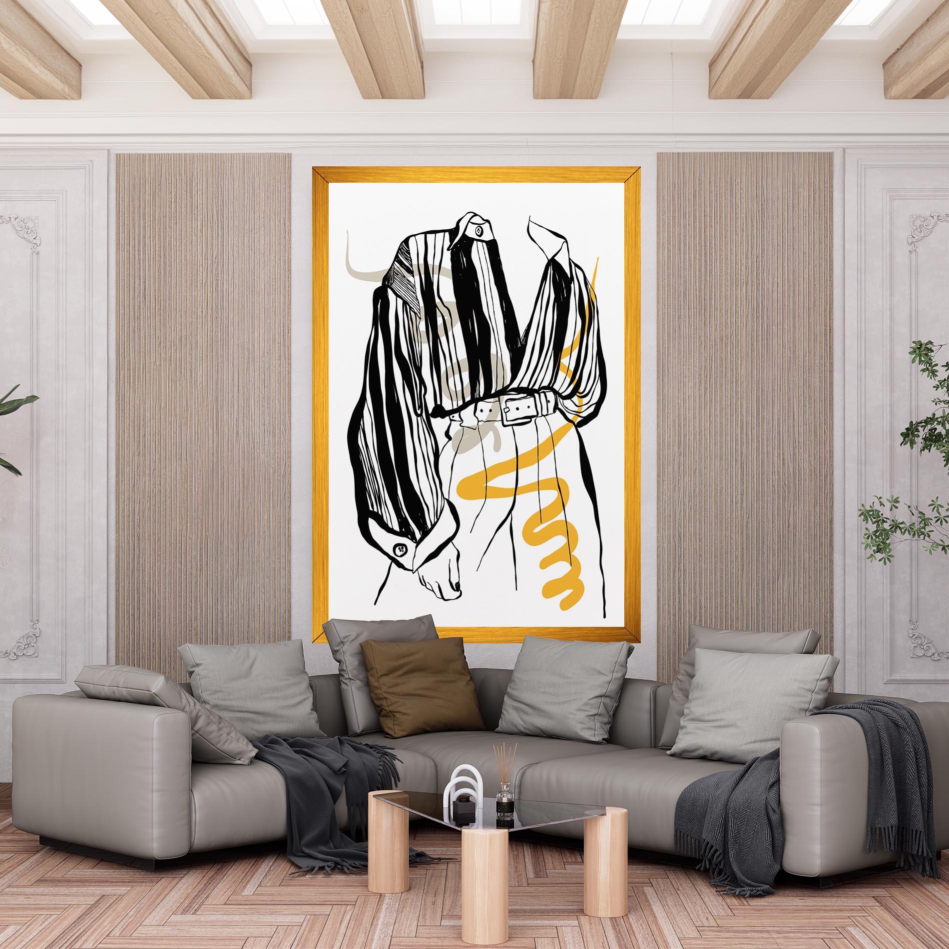 Leinwandbild Modern Outfit Line mockup 6