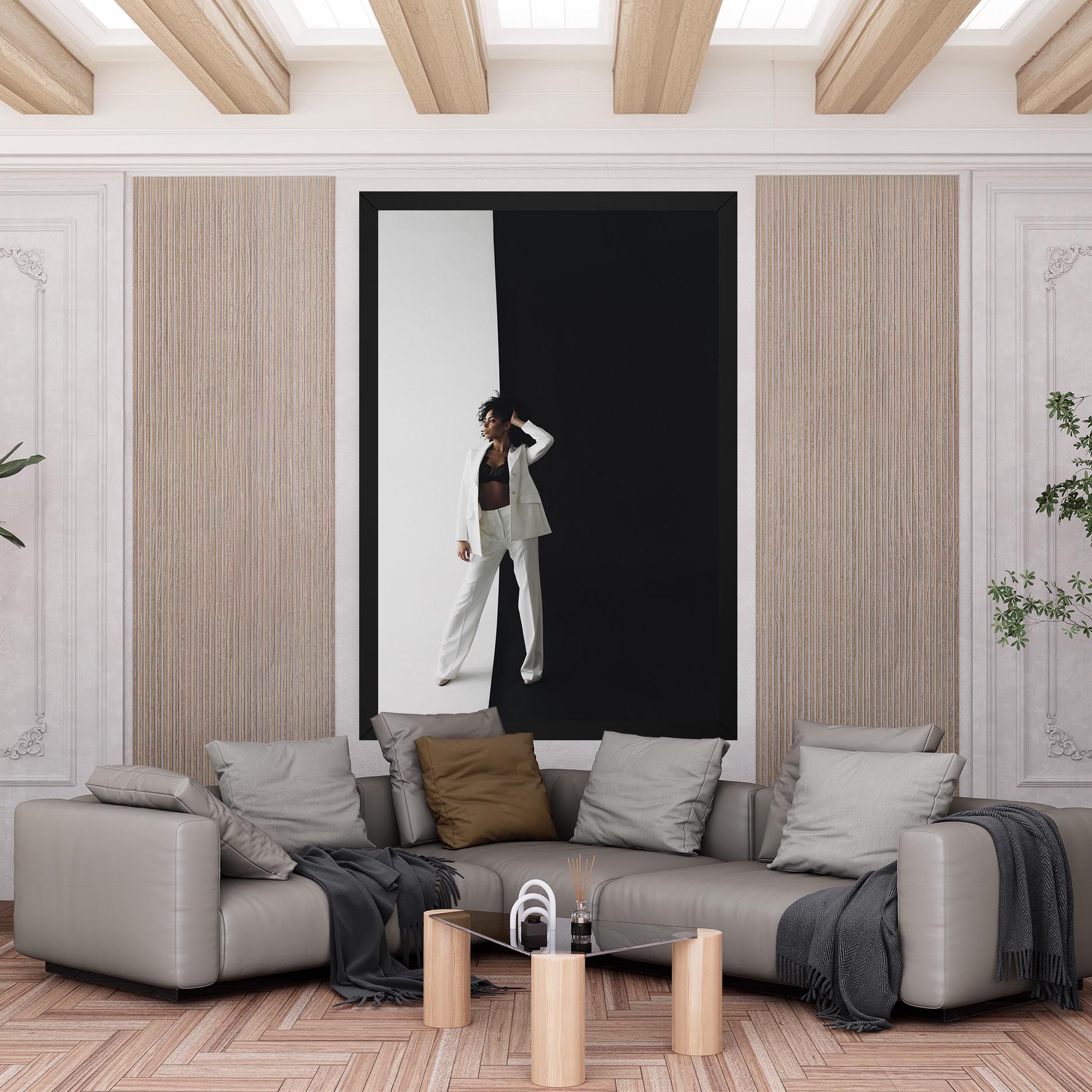 African Girl White Outfit mockup 6