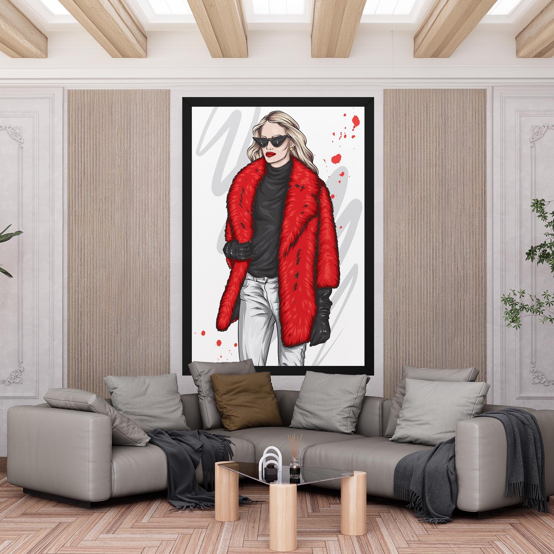 Leinwandbild Black Blouse Woman mockup 6