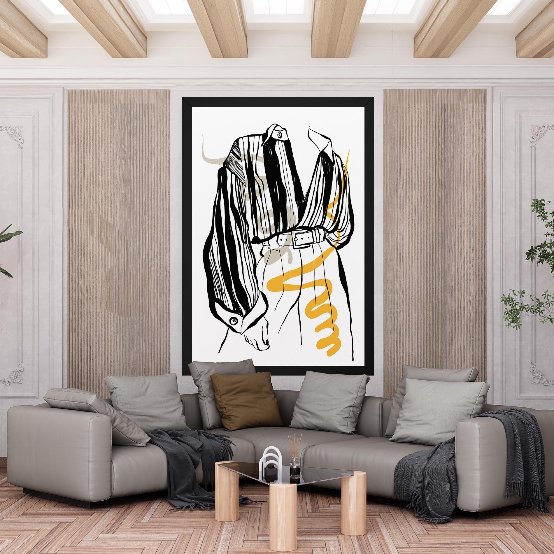 Leinwandbild Modern Outfit Line mockup 6