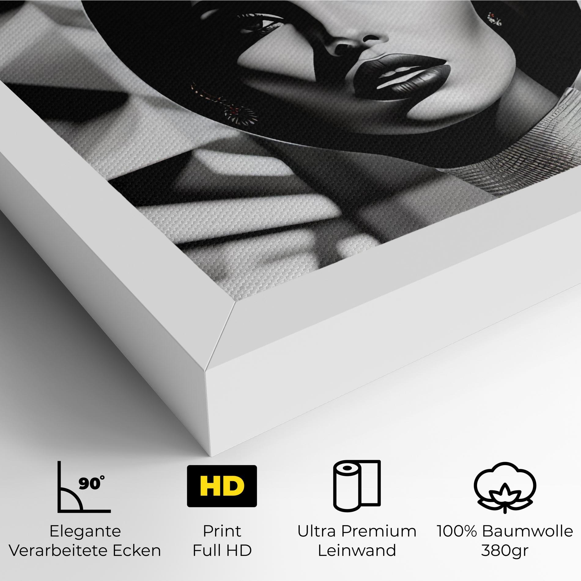 Leinwandbild Big Black Hat mockup 4