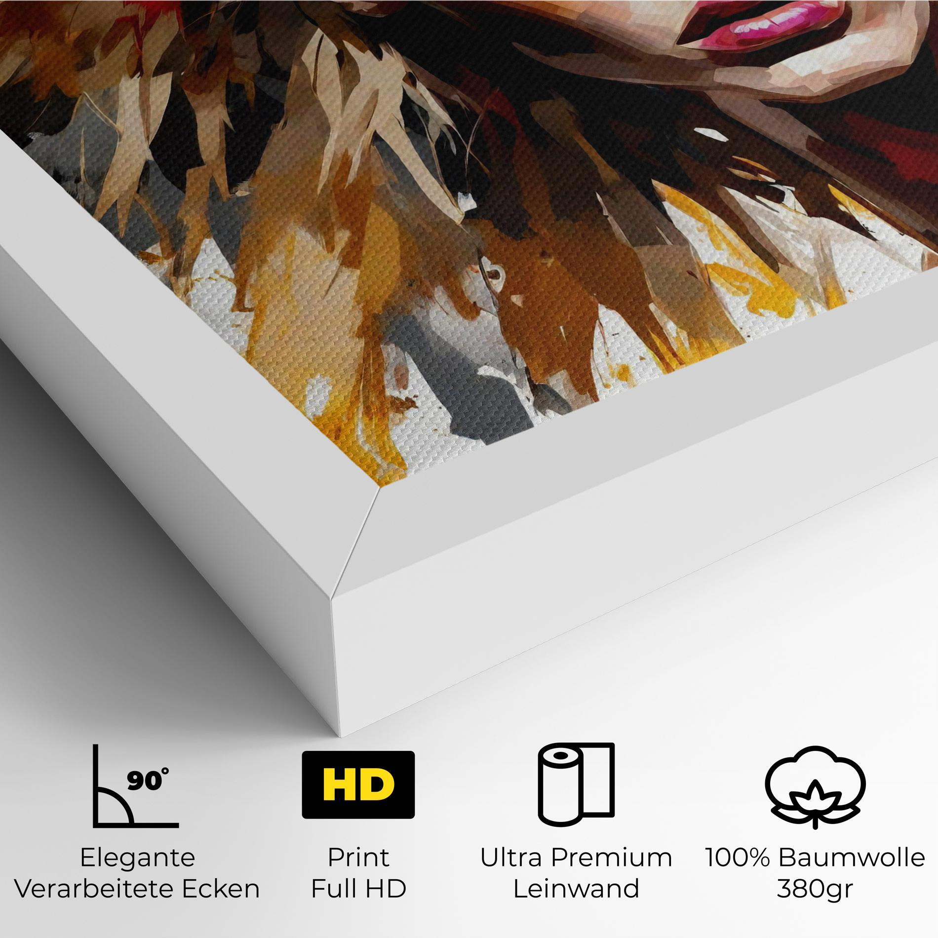 Leinwandbild Blond Hair Splash mockup 4
