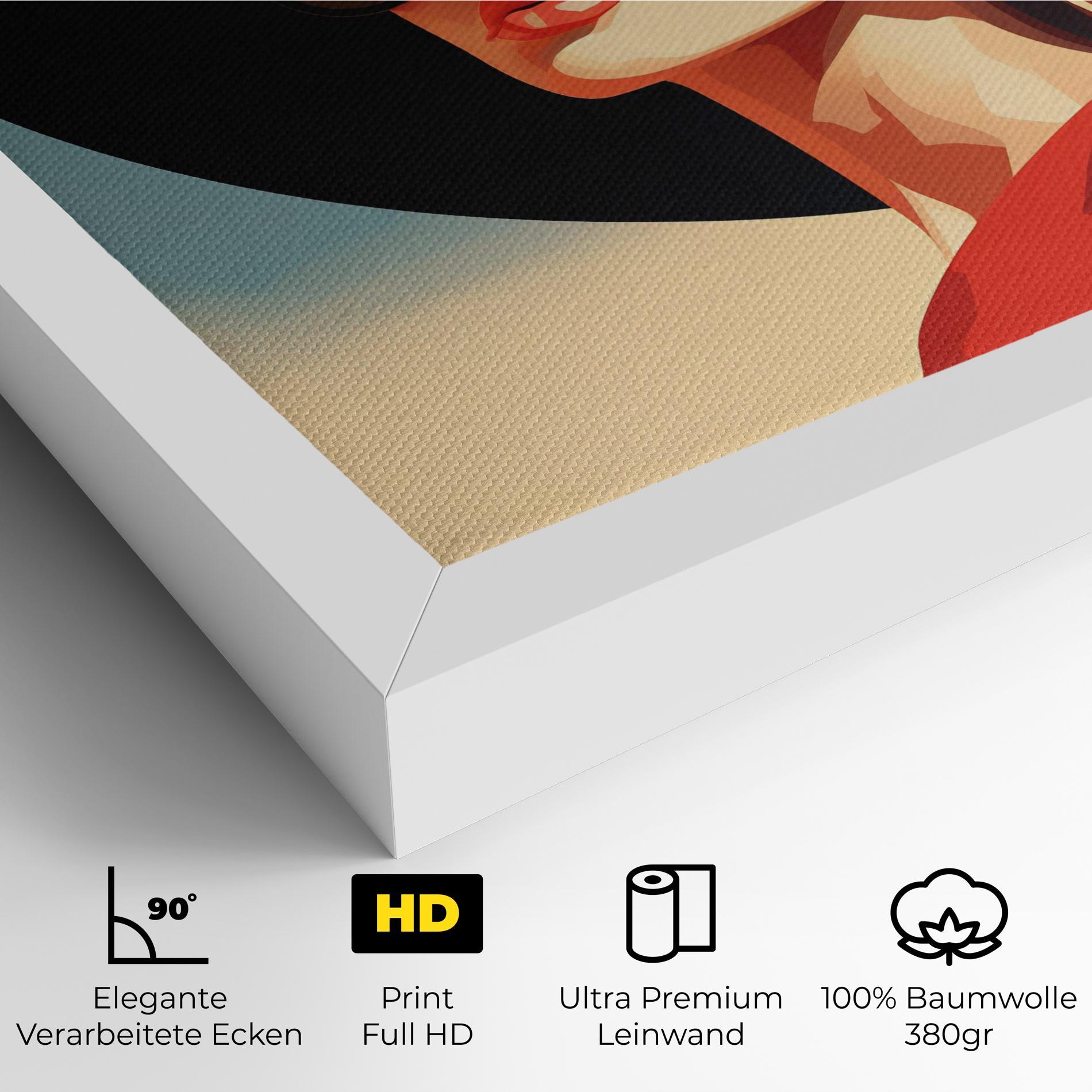 Leinwandbild Caucasian Glamor Model mockup 4