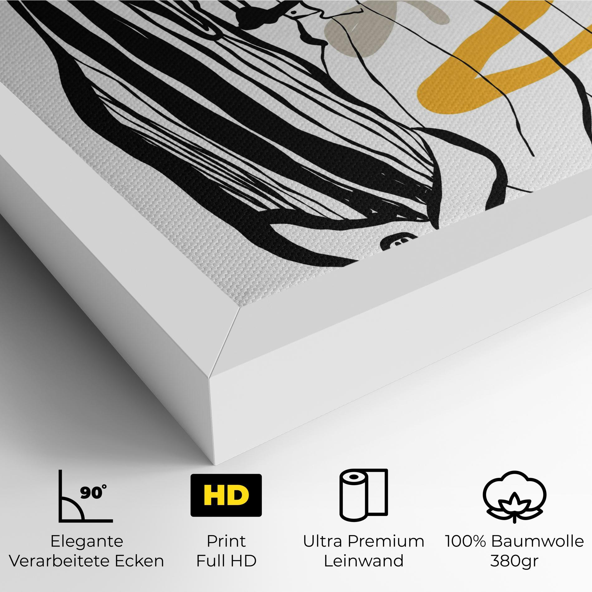 Leinwandbild Modern Outfit Line mockup 4