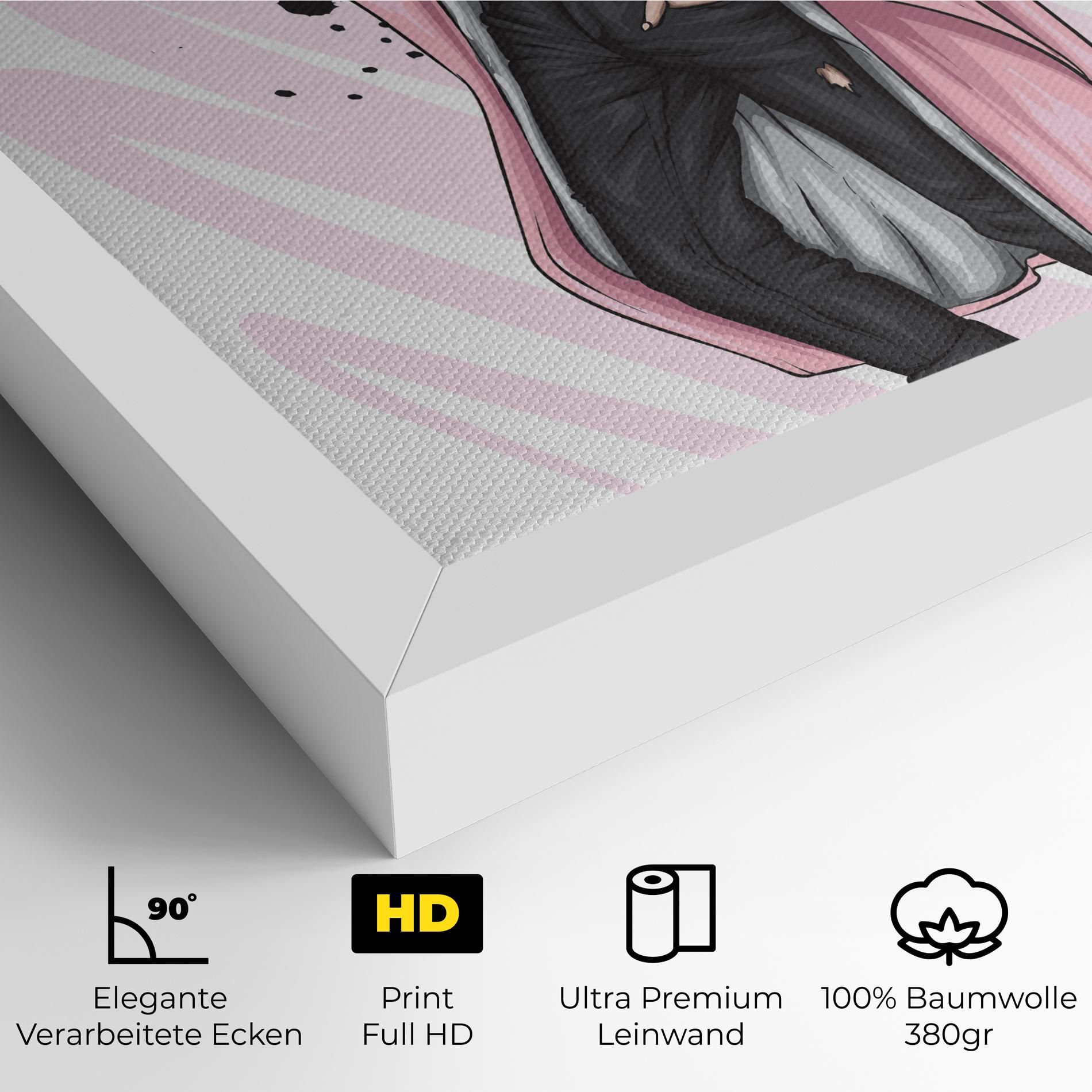 Pink Coat Woman mockup 4