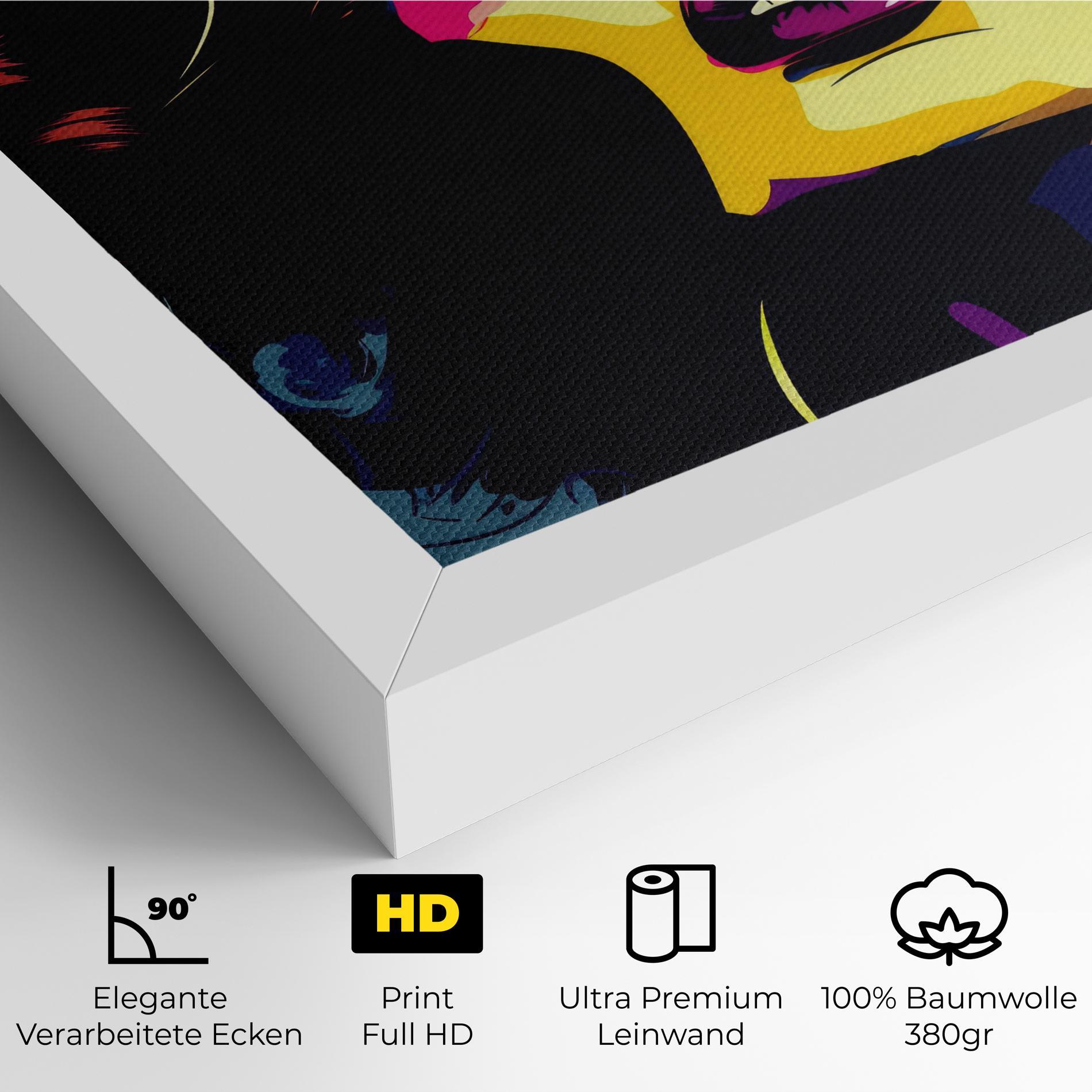 Leinwandbild Pop Art Portrait Woman mockup 4