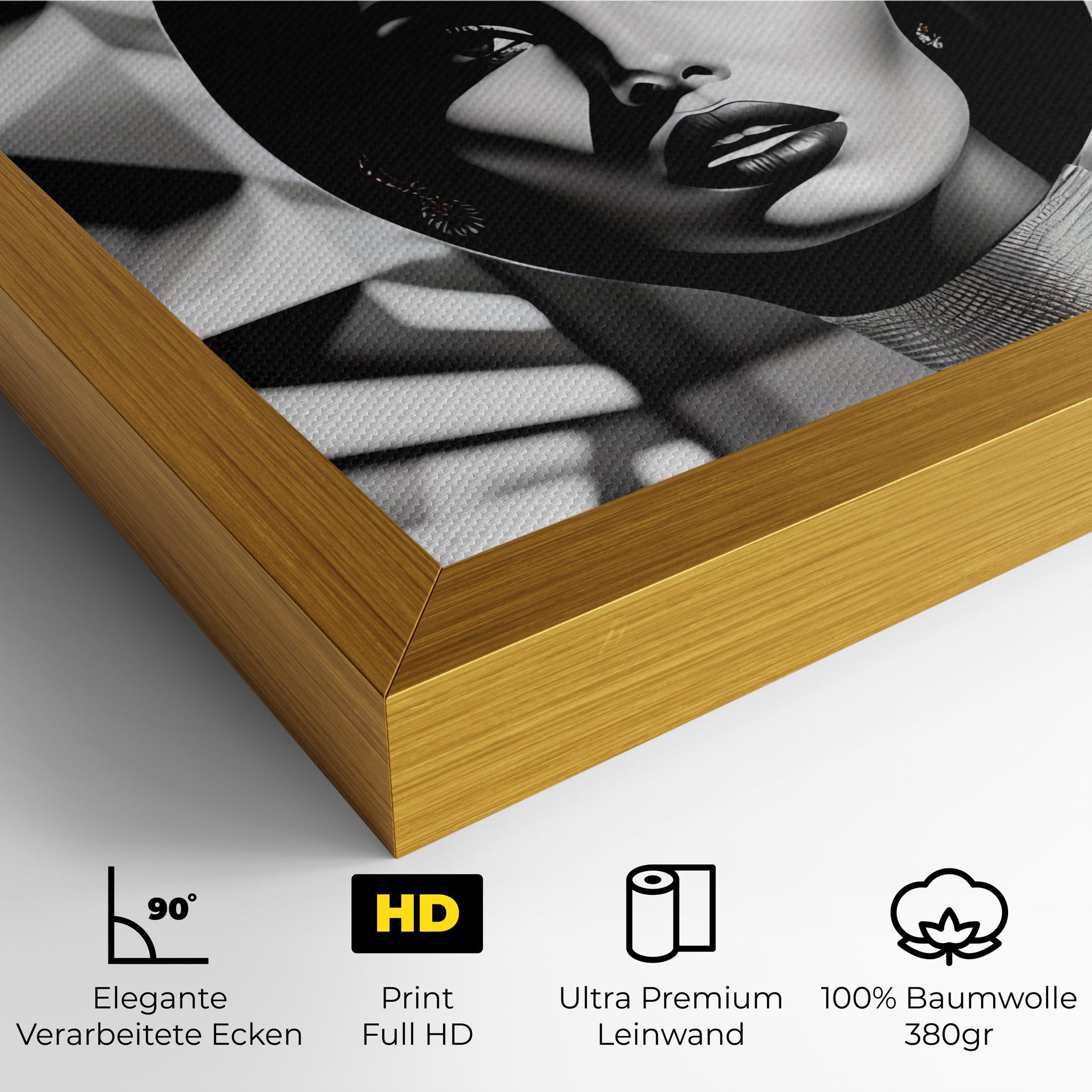 Leinwandbild Big Black Hat mockup 4