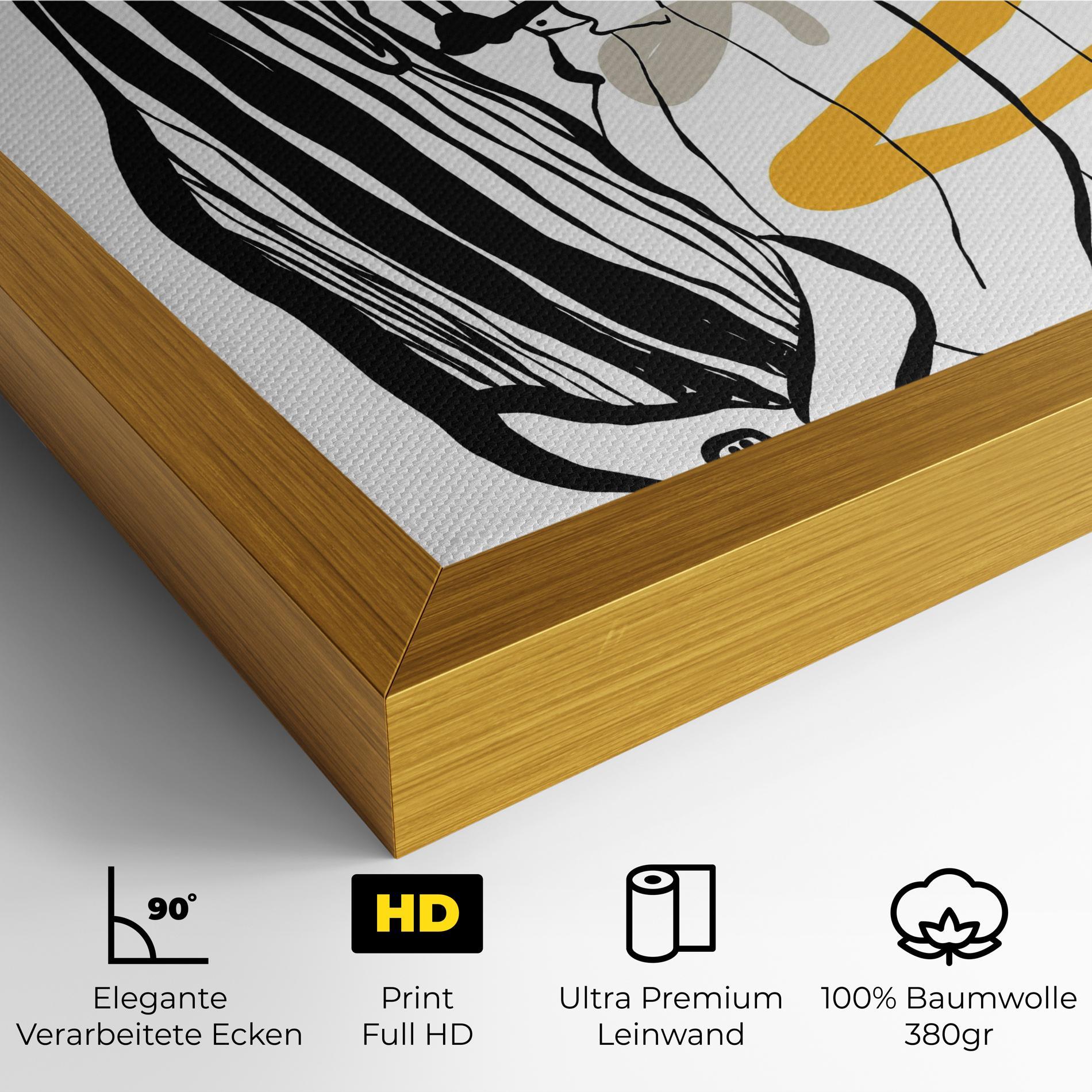 Leinwandbild Modern Outfit Line mockup 4