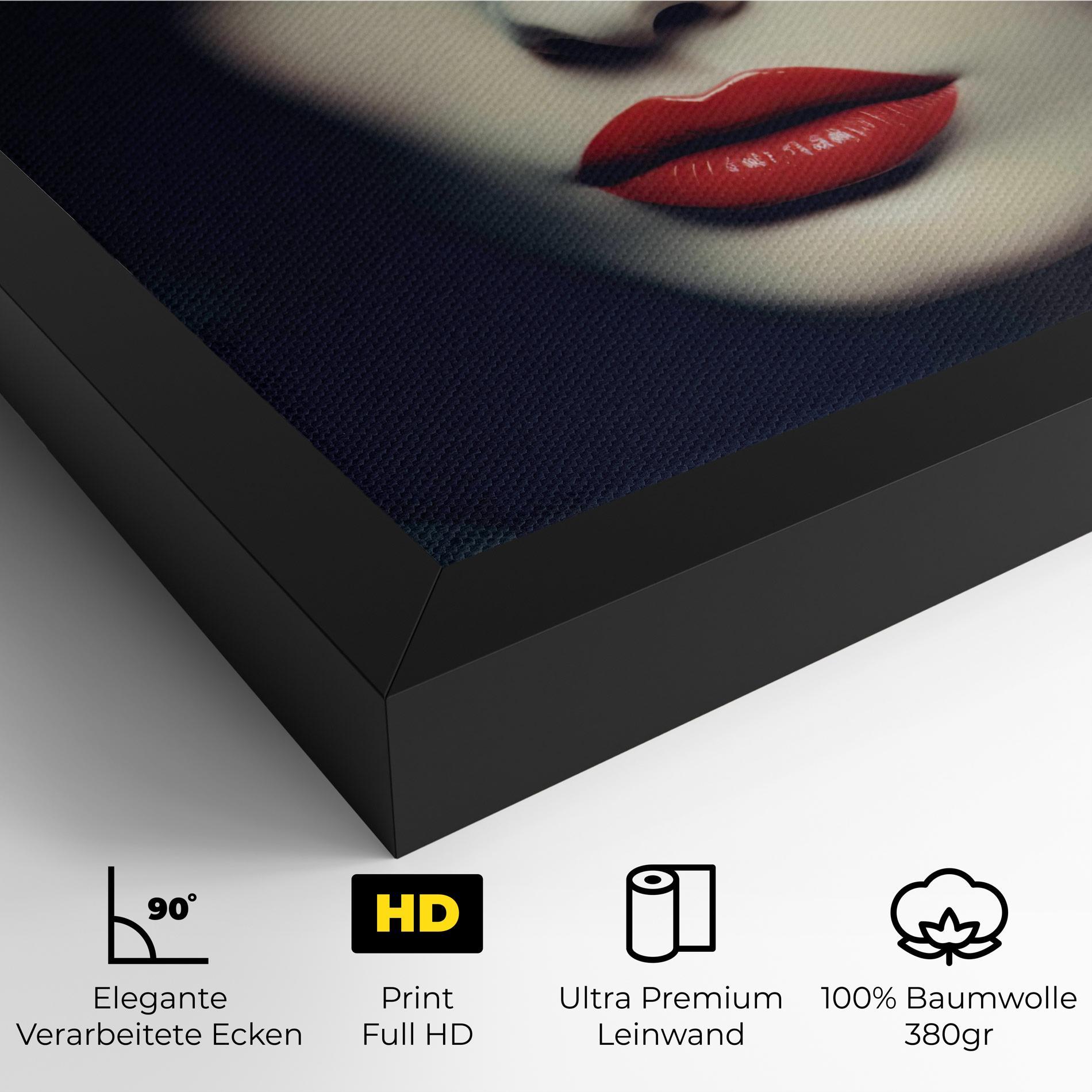 Leinwandbild Big Juicy Lips Woman mockup 4
