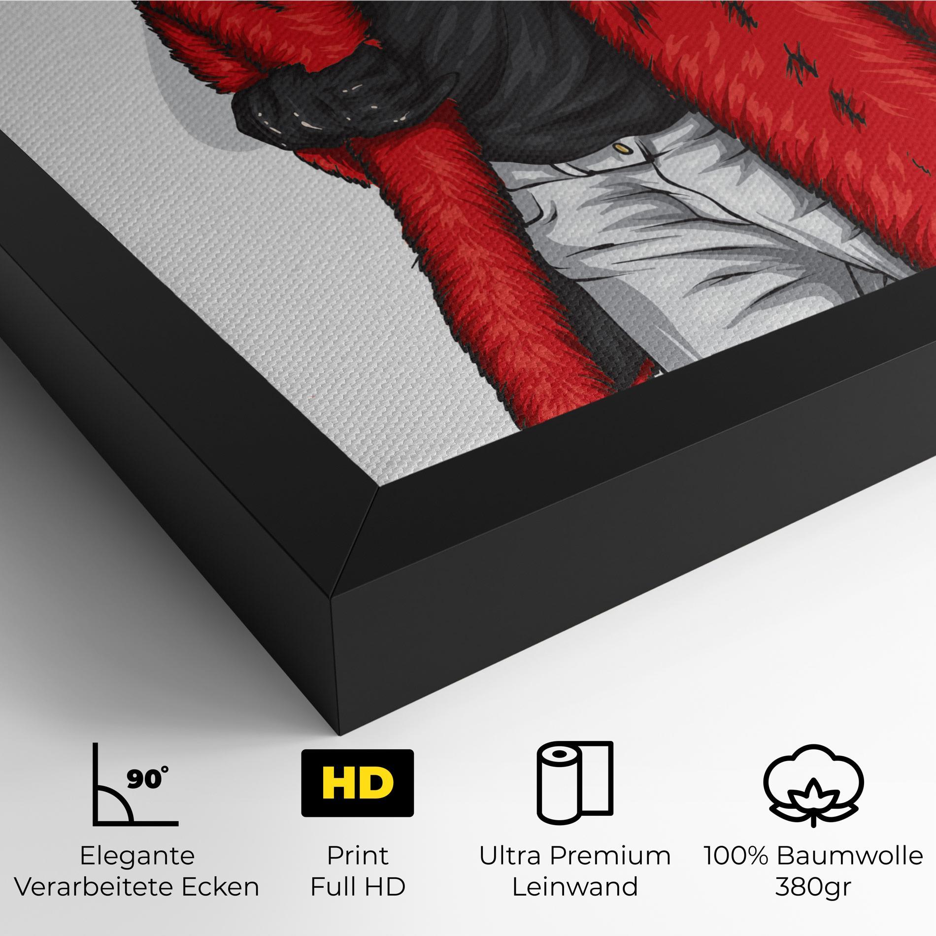 Leinwandbild Black Blouse Woman mockup 4