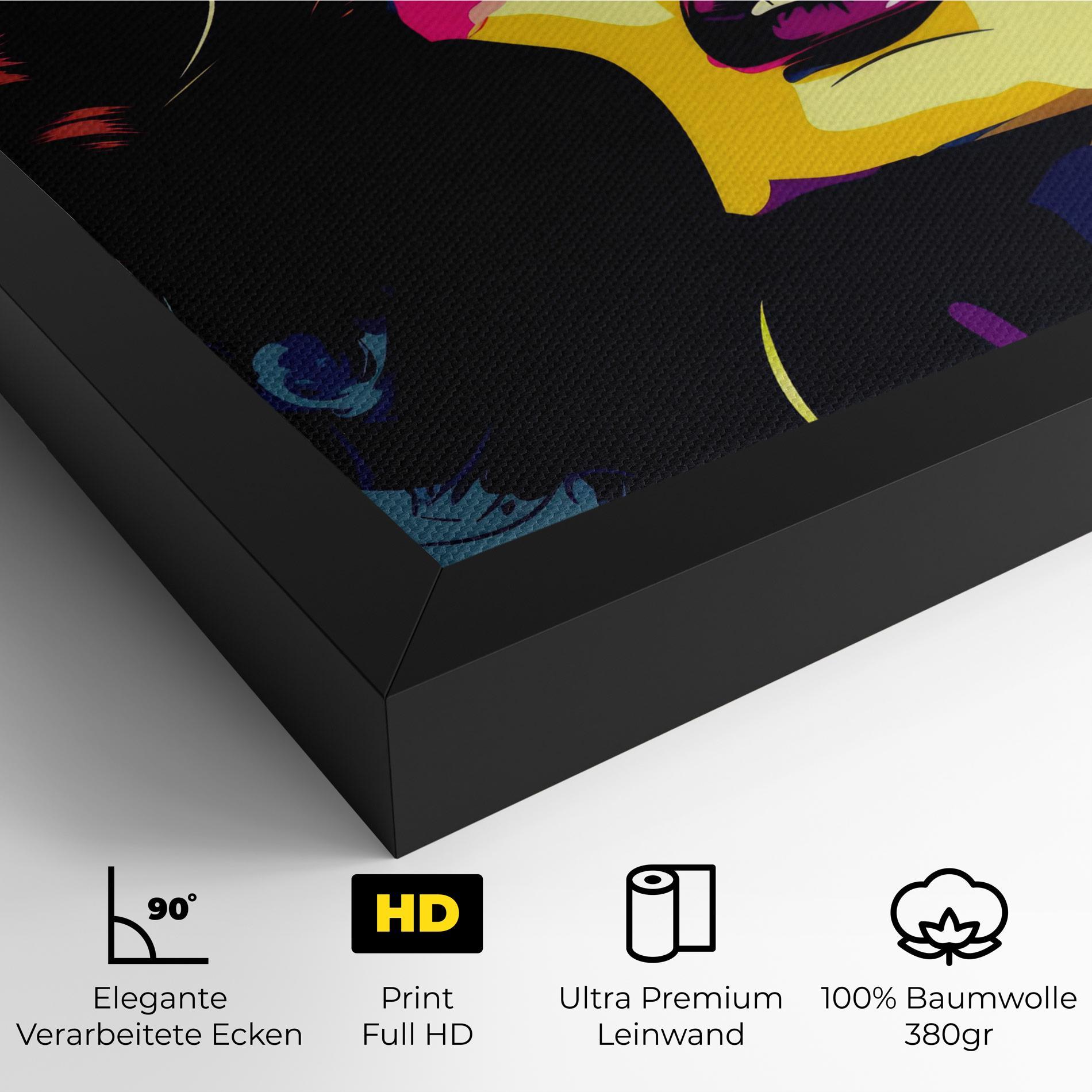 Leinwandbild Pop Art Portrait Woman mockup 4