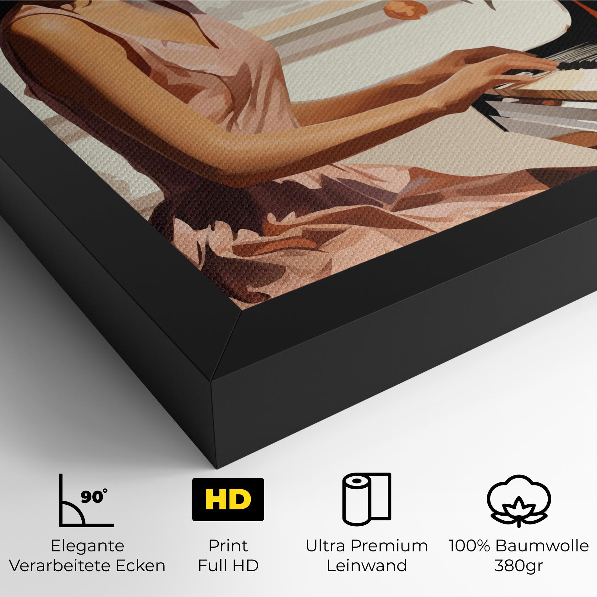 Leinwandbild Singer Painting mockup 4