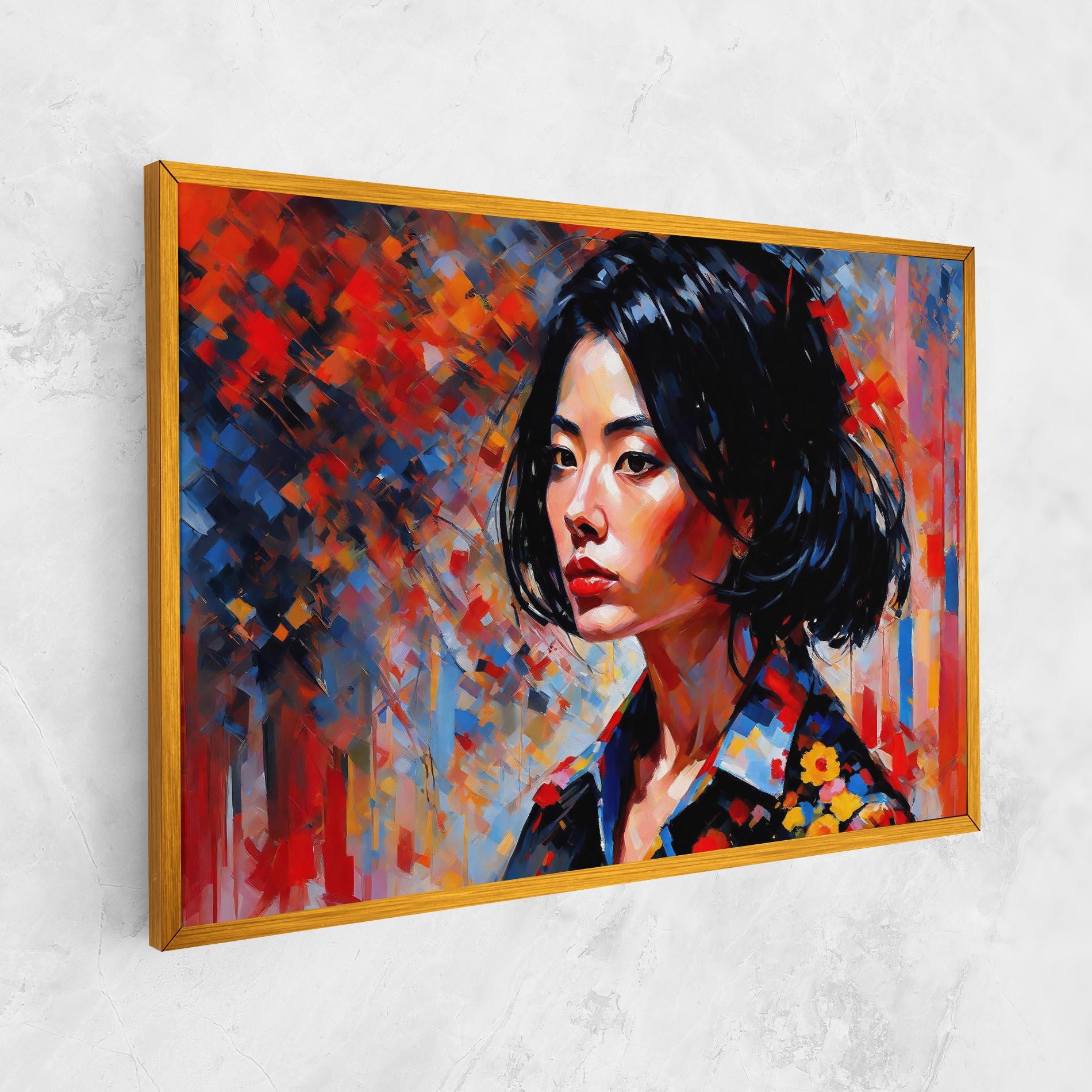 Leinwandbild Beautiful Asian Woman mockup 1