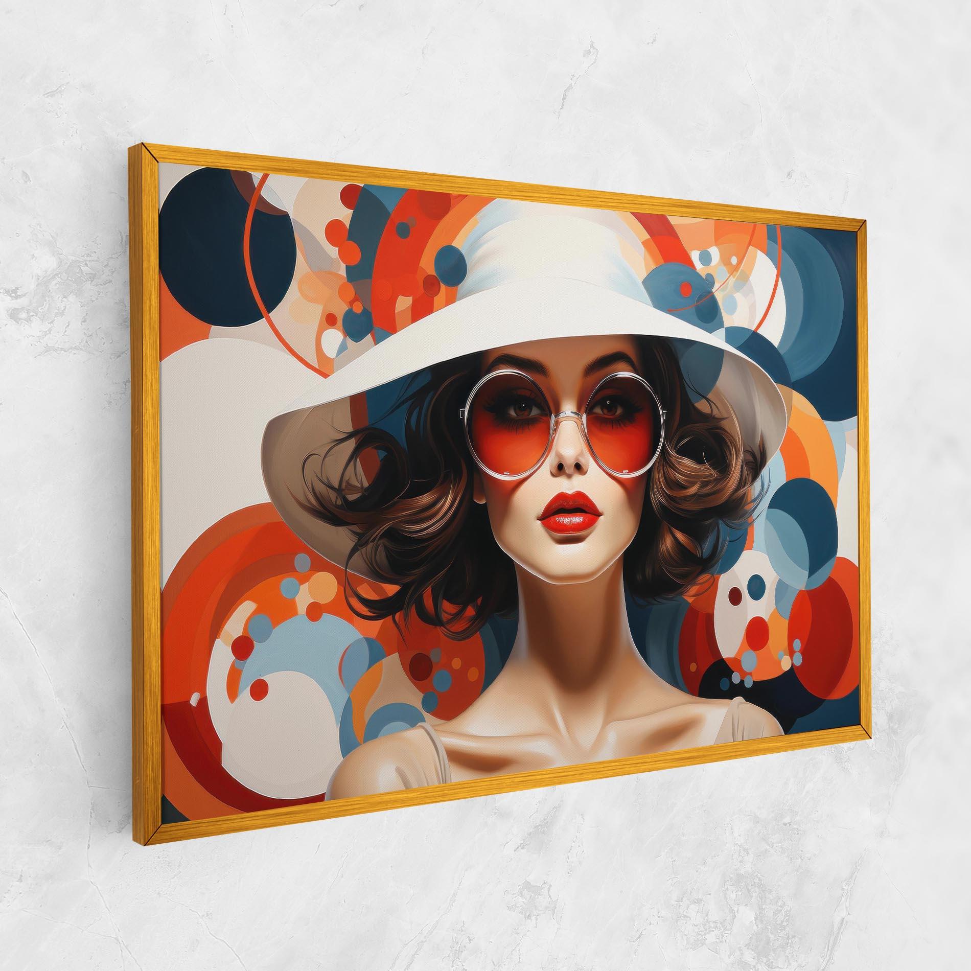 Leinwandbild Big Glasses Woman mockup 1