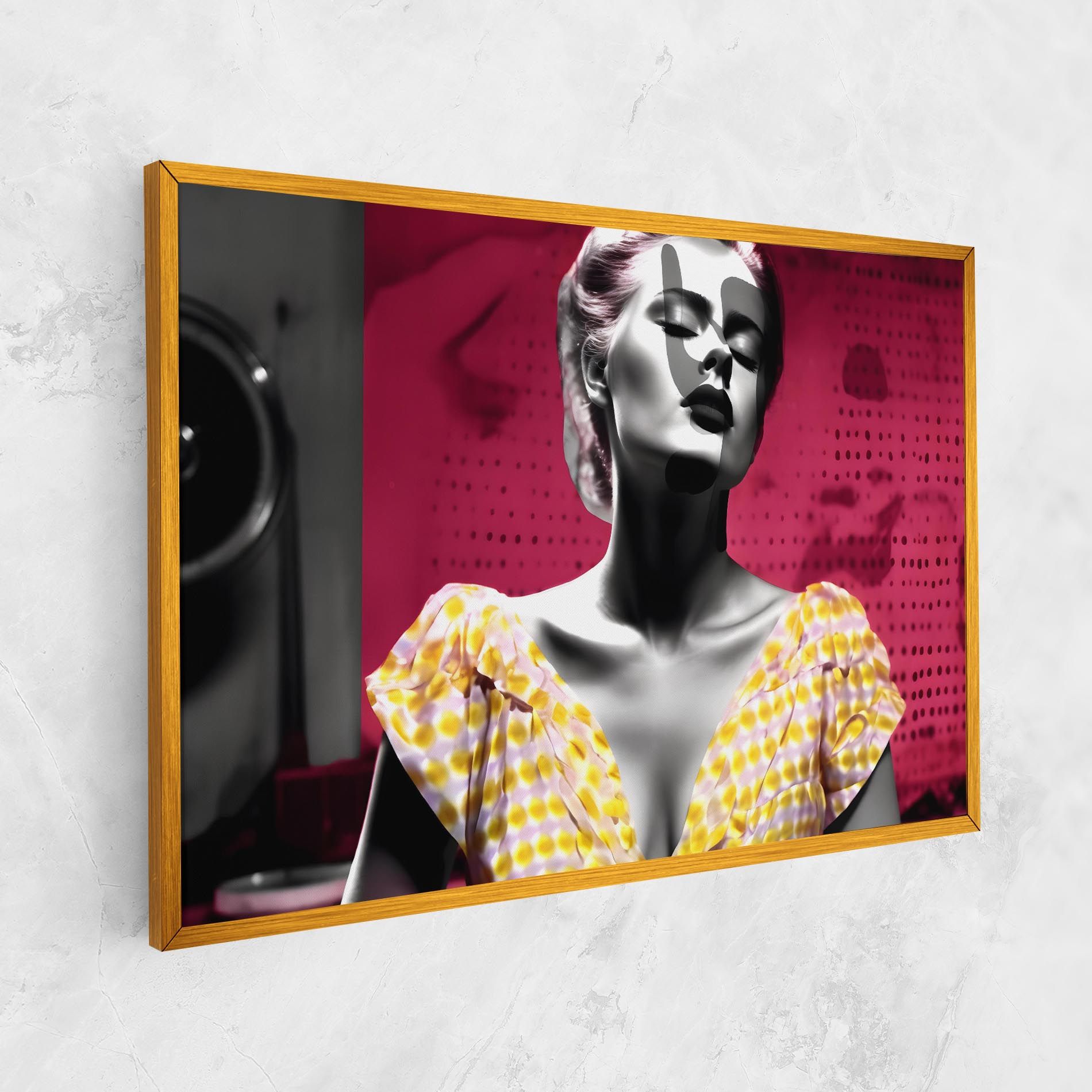 Yellow Dress On Pink mockup 1