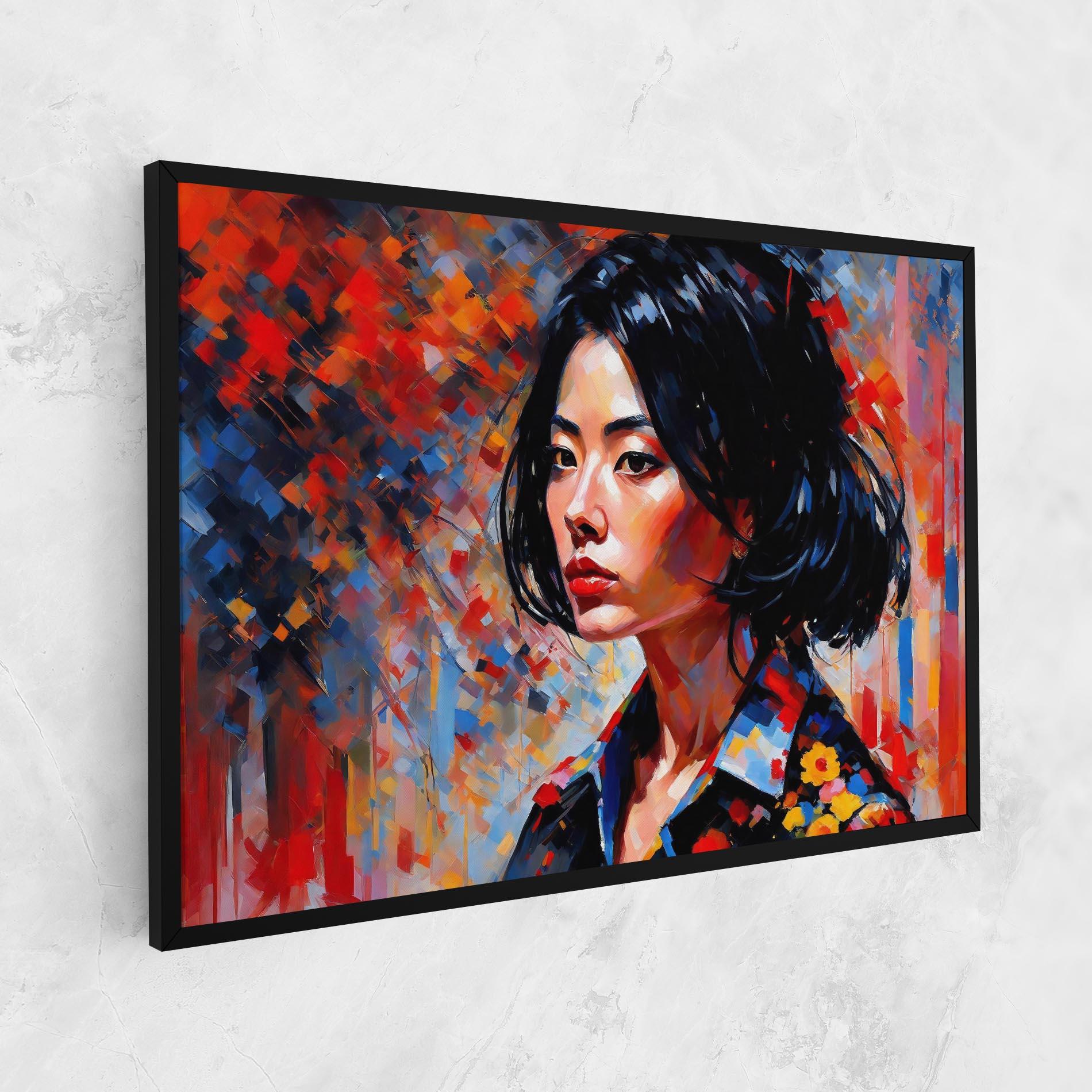 Leinwandbild Beautiful Asian Woman mockup 1