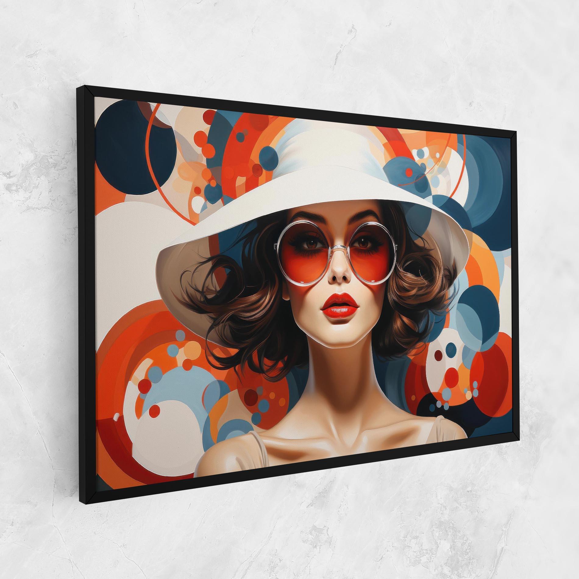 Leinwandbild Big Glasses Woman mockup 1