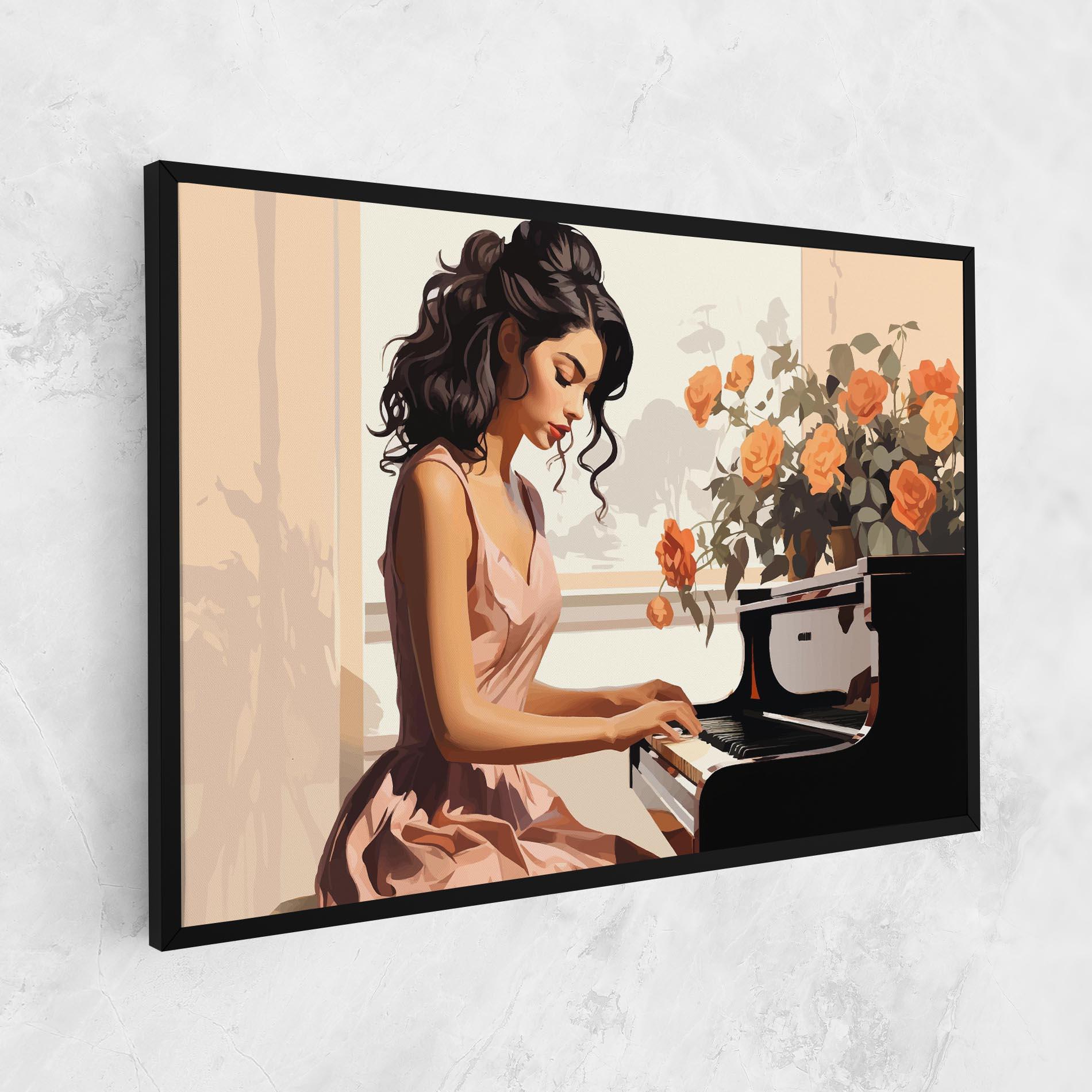Leinwandbild Singer Painting mockup 1