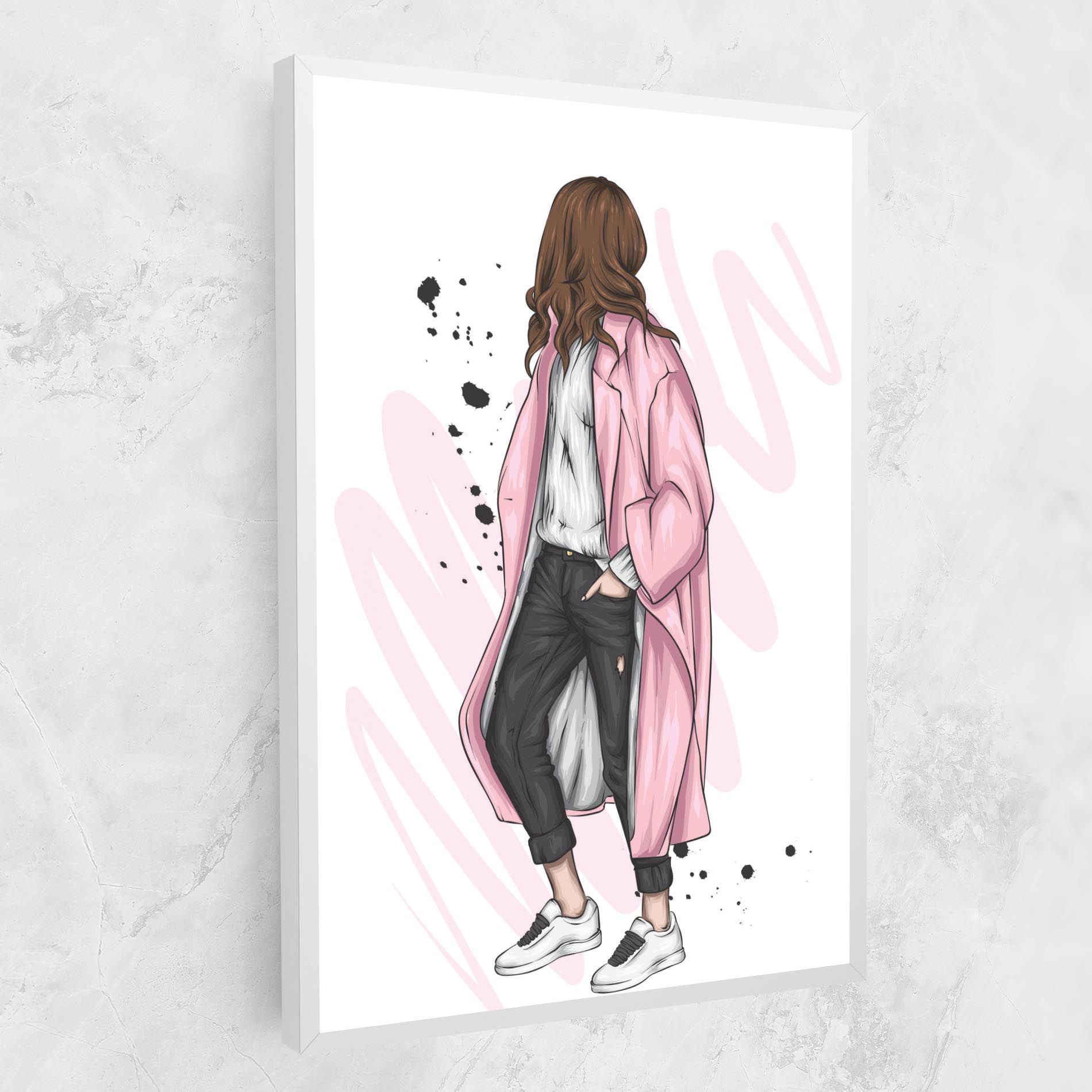 Pink Coat Woman mockup 1