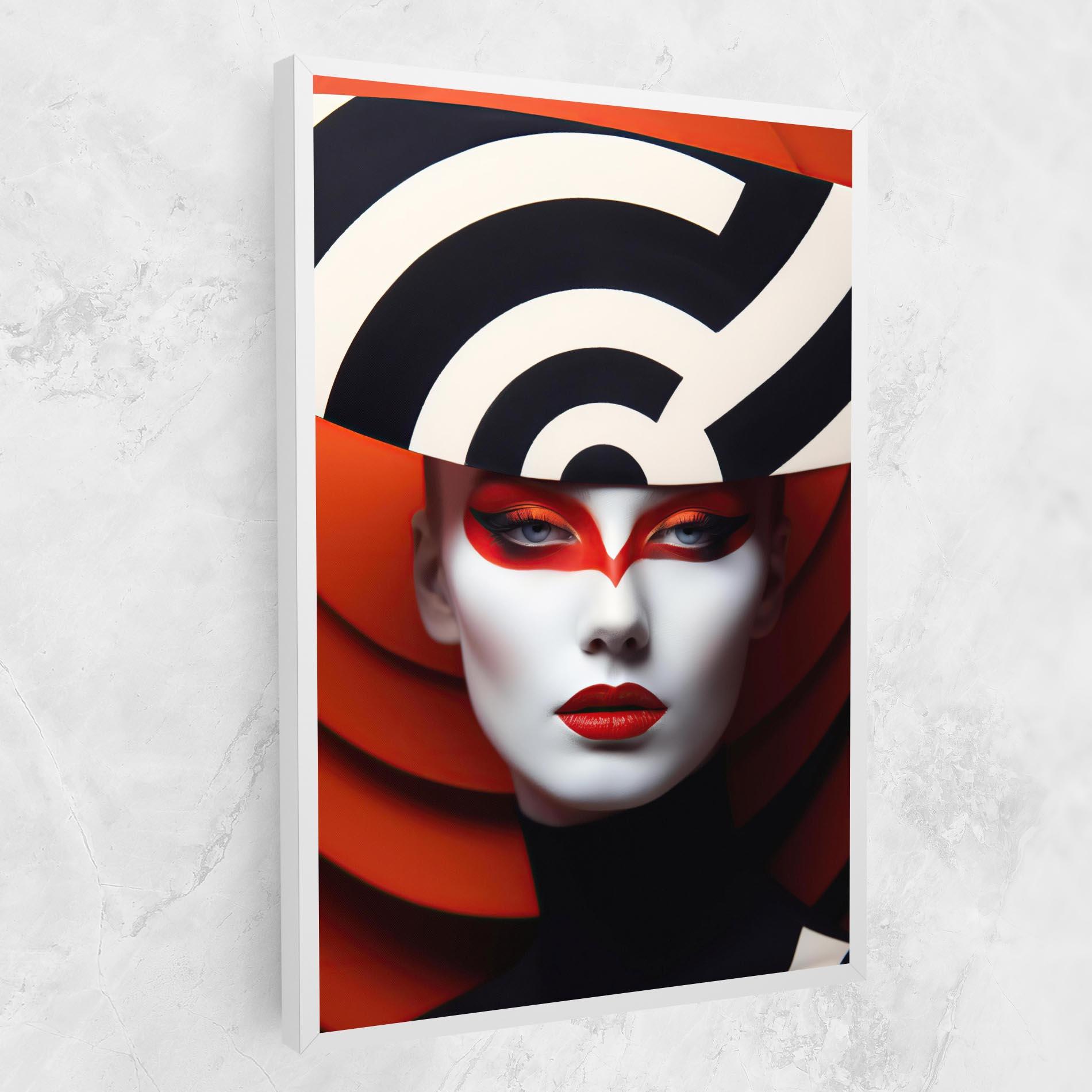 Leinwandbild Red Black Woman Art mockup 1