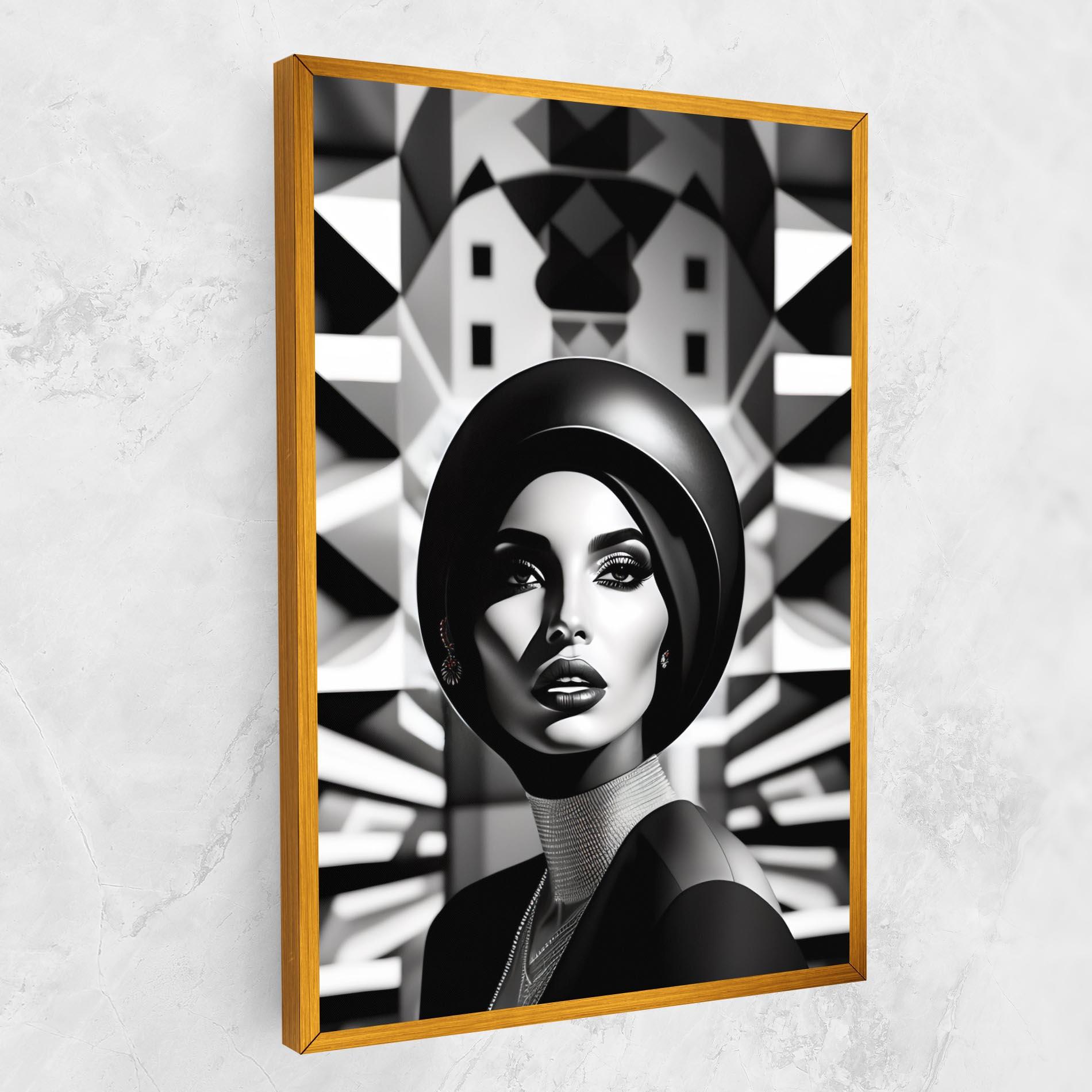 Leinwandbild Big Black Hat mockup 1