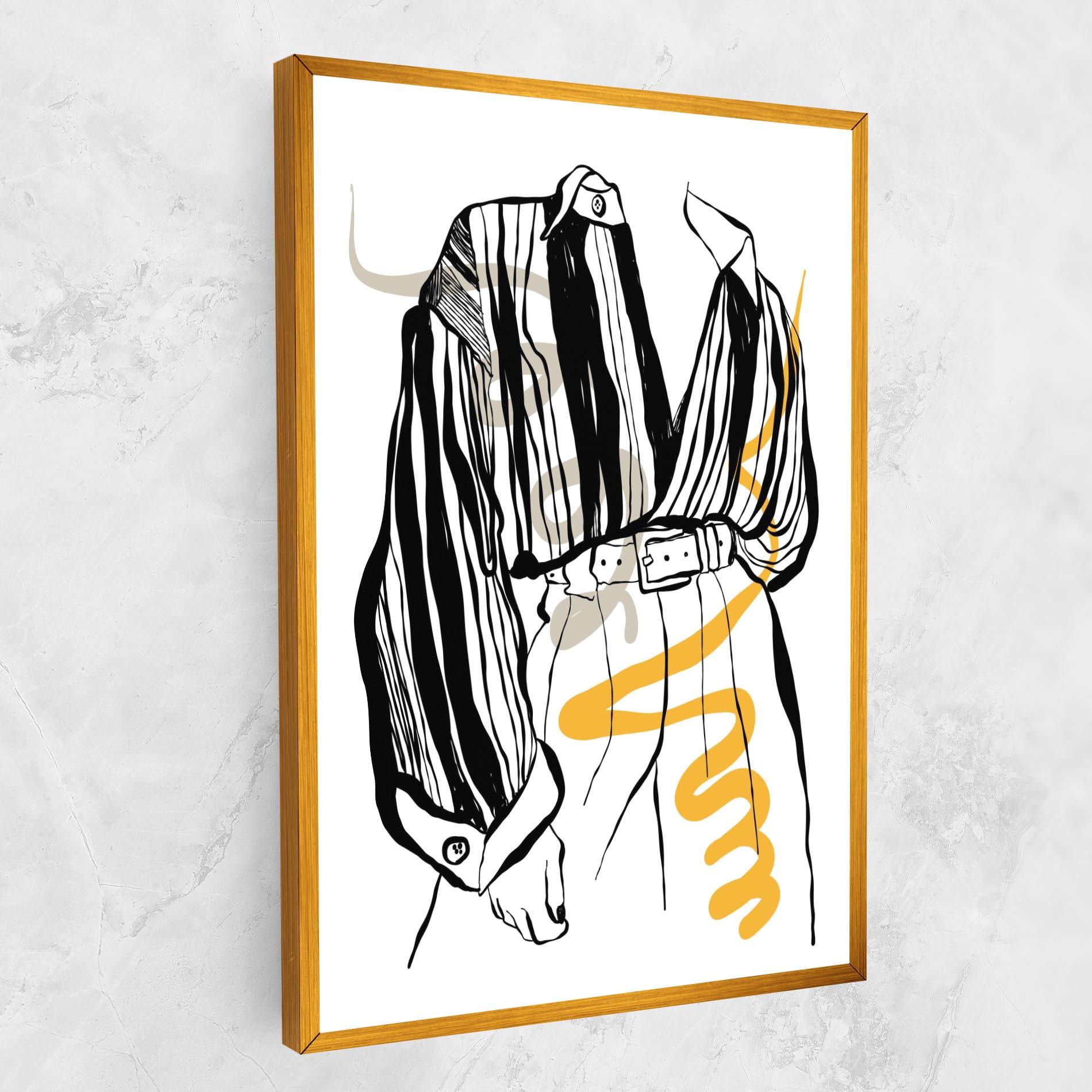 Leinwandbild Modern Outfit Line mockup 1