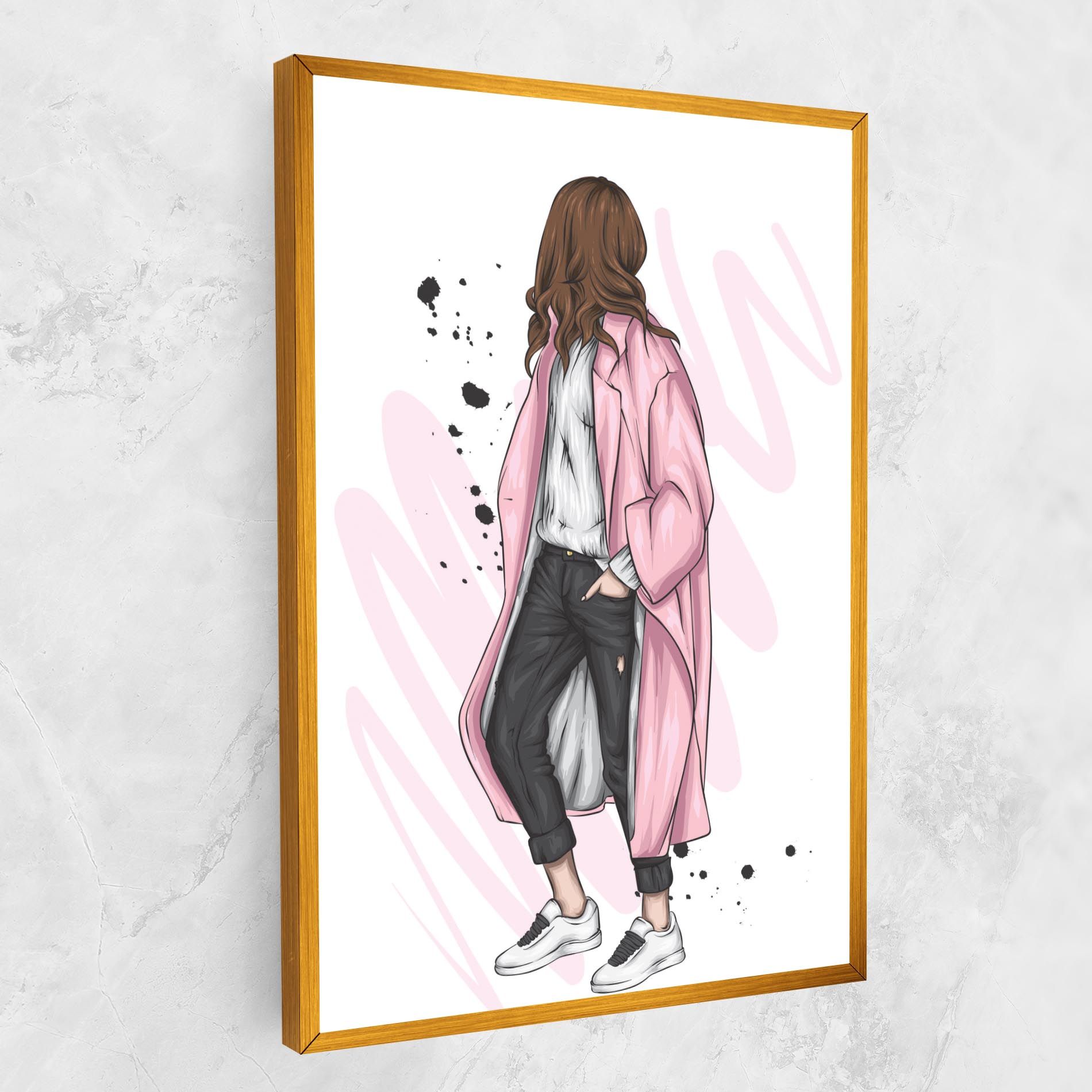 Pink Coat Woman mockup 1