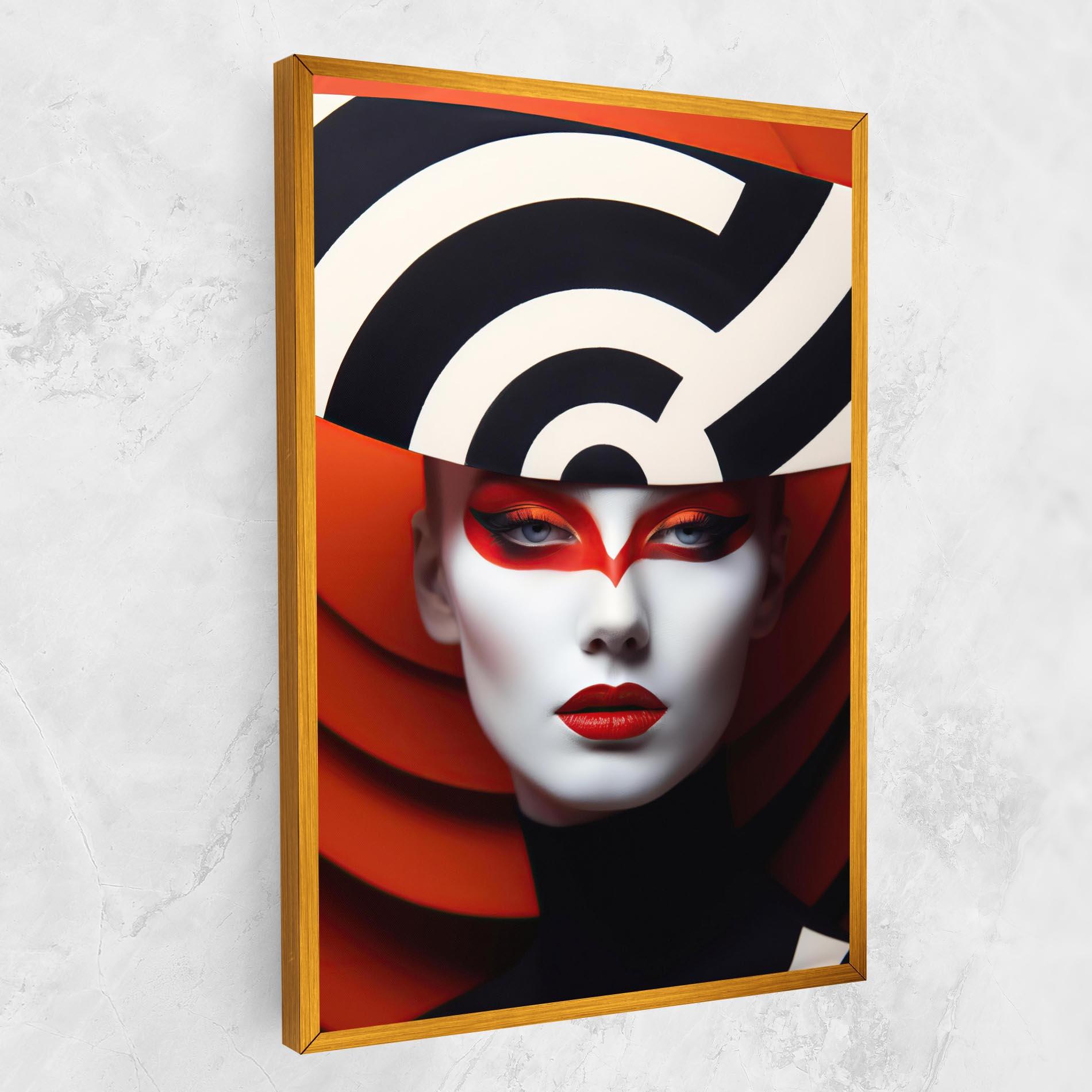 Leinwandbild Red Black Woman Art mockup 1