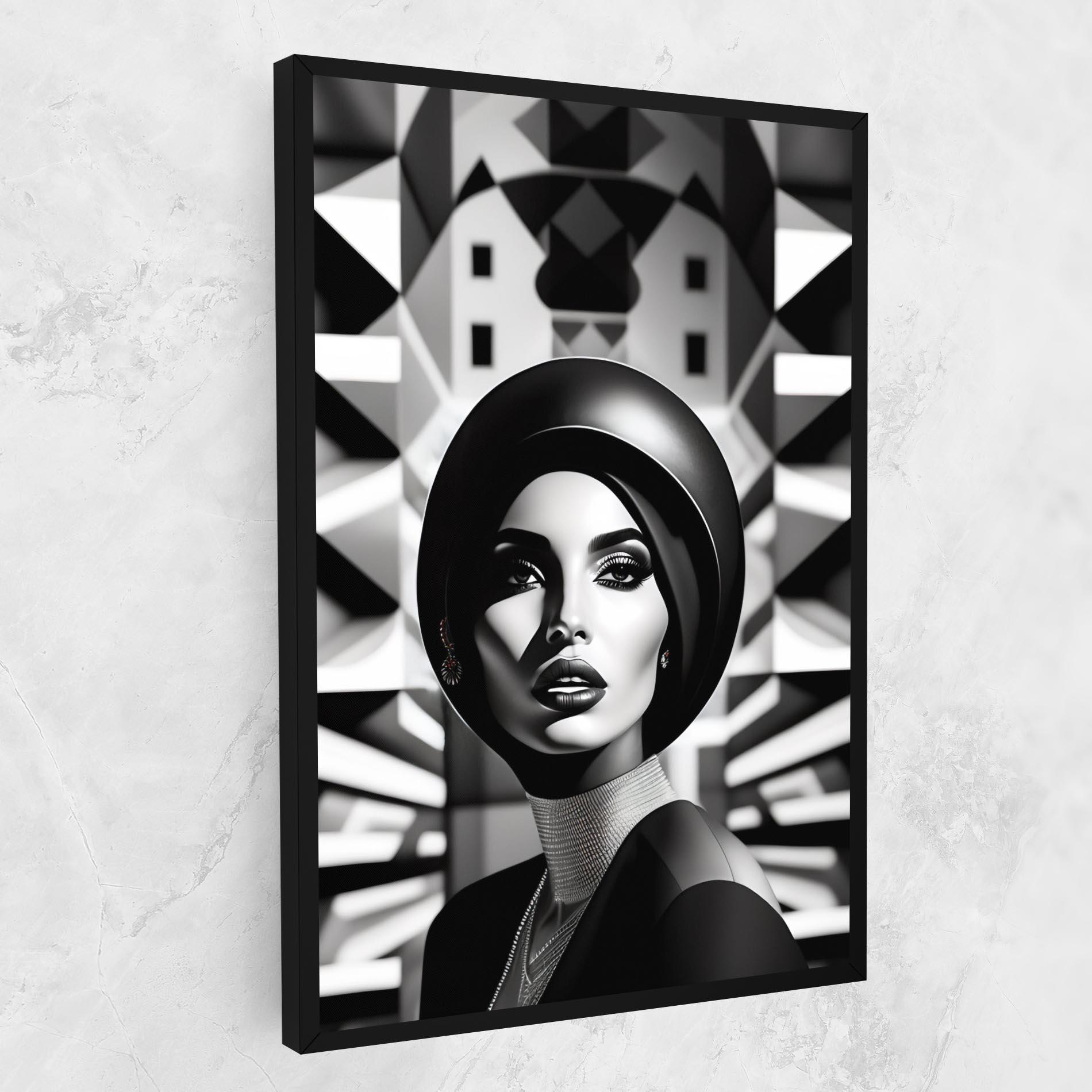 Leinwandbild Big Black Hat mockup 1