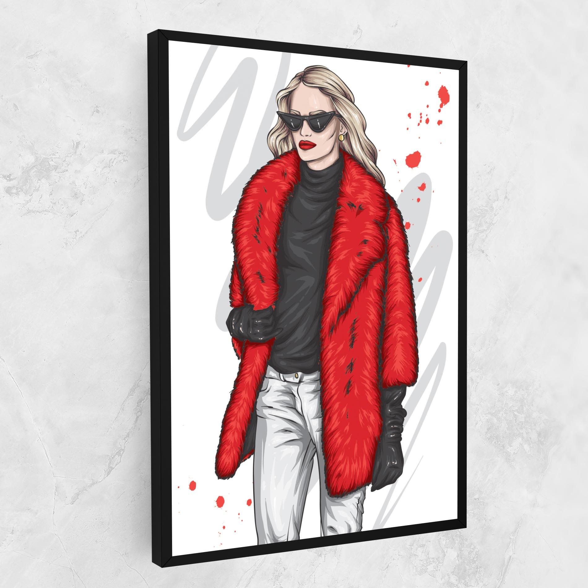 Leinwandbild Black Blouse Woman mockup 1